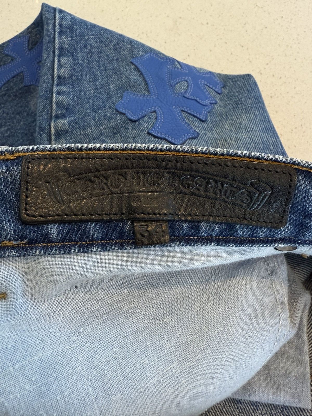 Chrome Hearts CHROME HEARTS STENCIL JEANS Size US 34 / EU 50 - 12 Thumbnail