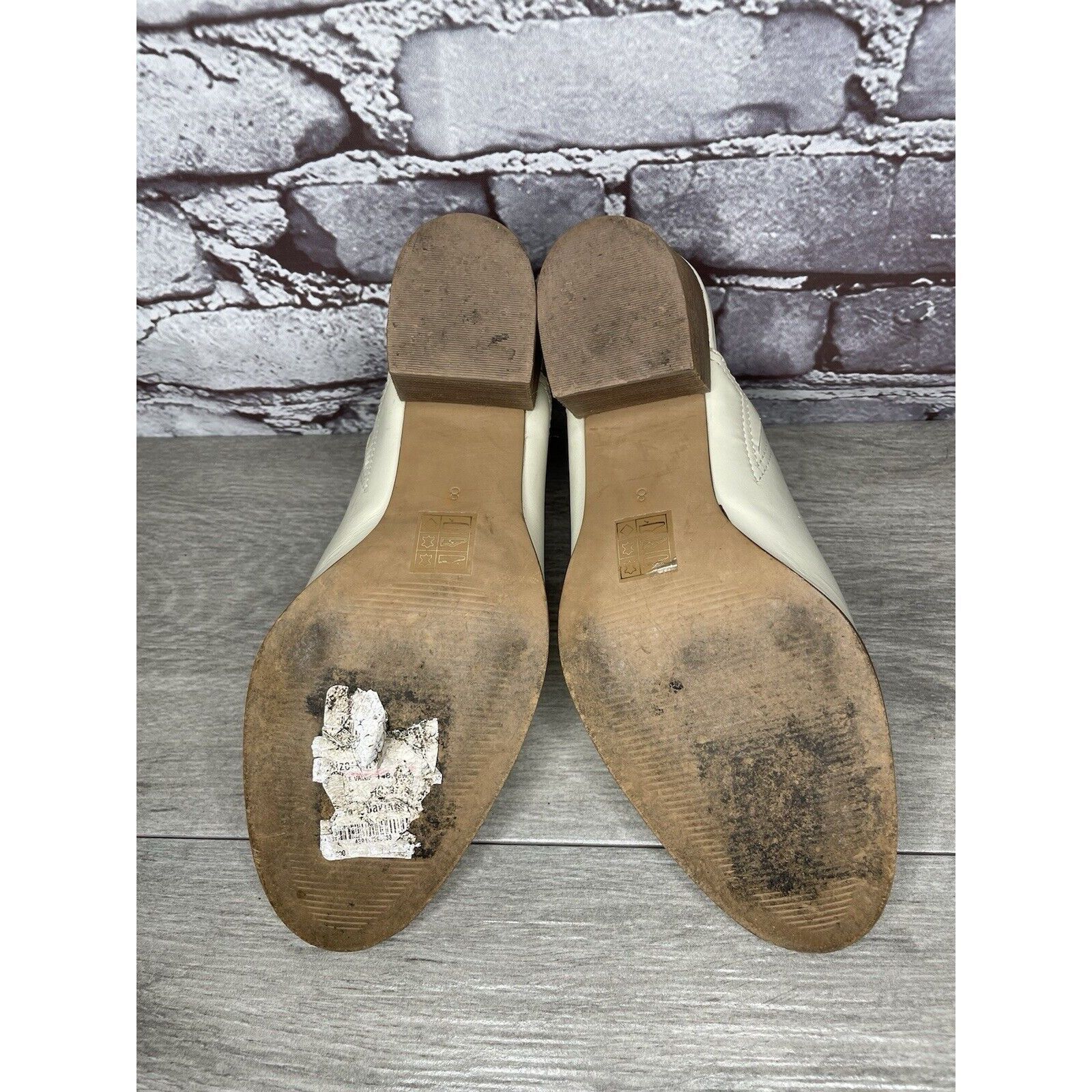 Madewell Madewell The Harper Ivory Leather Mules Stacked Heels Women Size US 8 / IT 38 - 15 Thumbnail