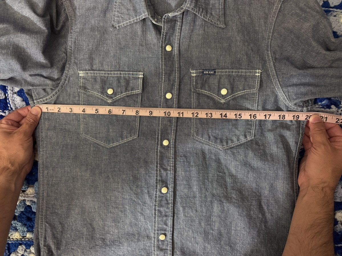 Iron Heart Iron Heart 10oz Selvedge Chambray Snap Button Shirt Size US S / EU 44-46 / 1 - 12 Thumbnail