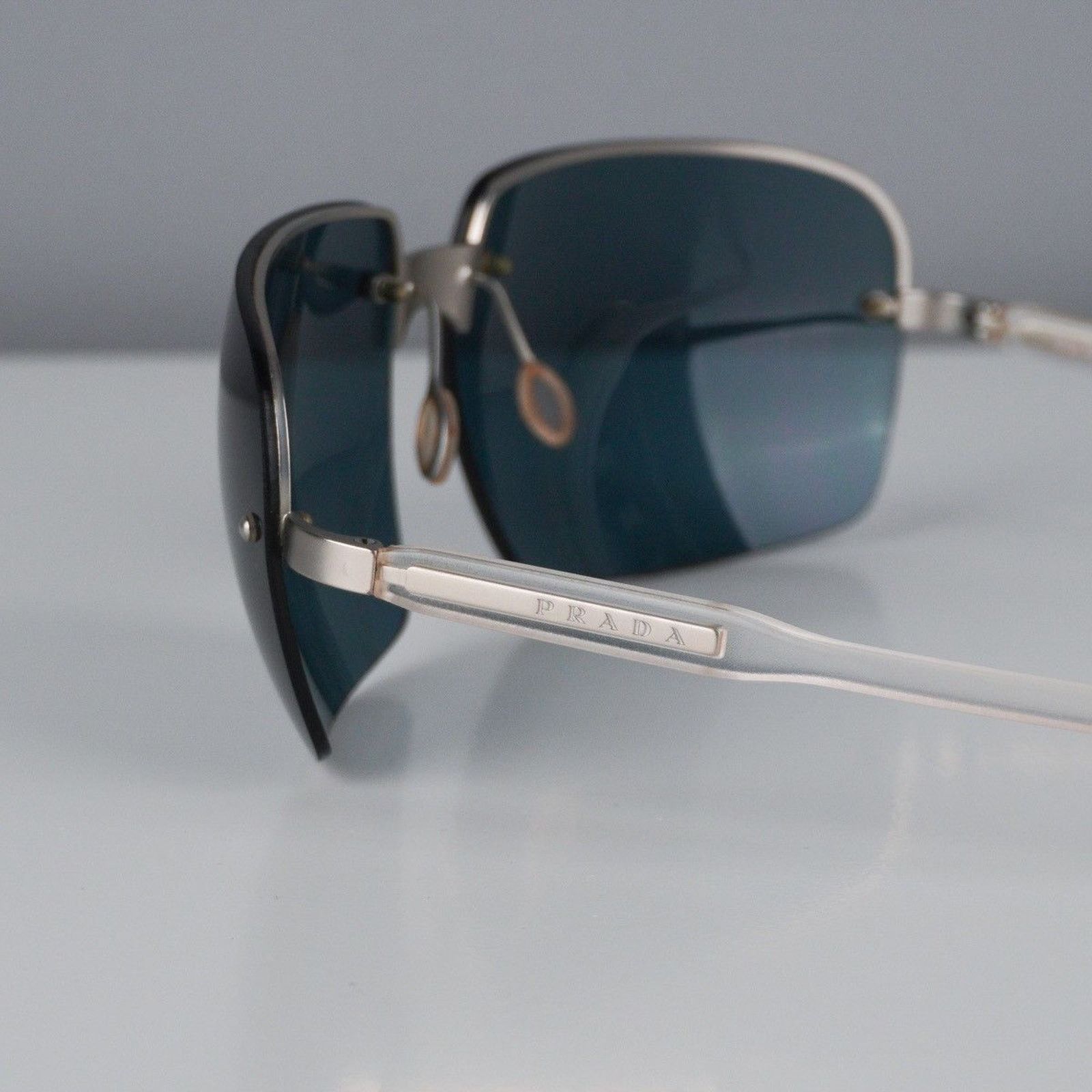 Prada Vintage prada rectangular rimless transparent sunglasses Size ONE SIZE - 6 Thumbnail