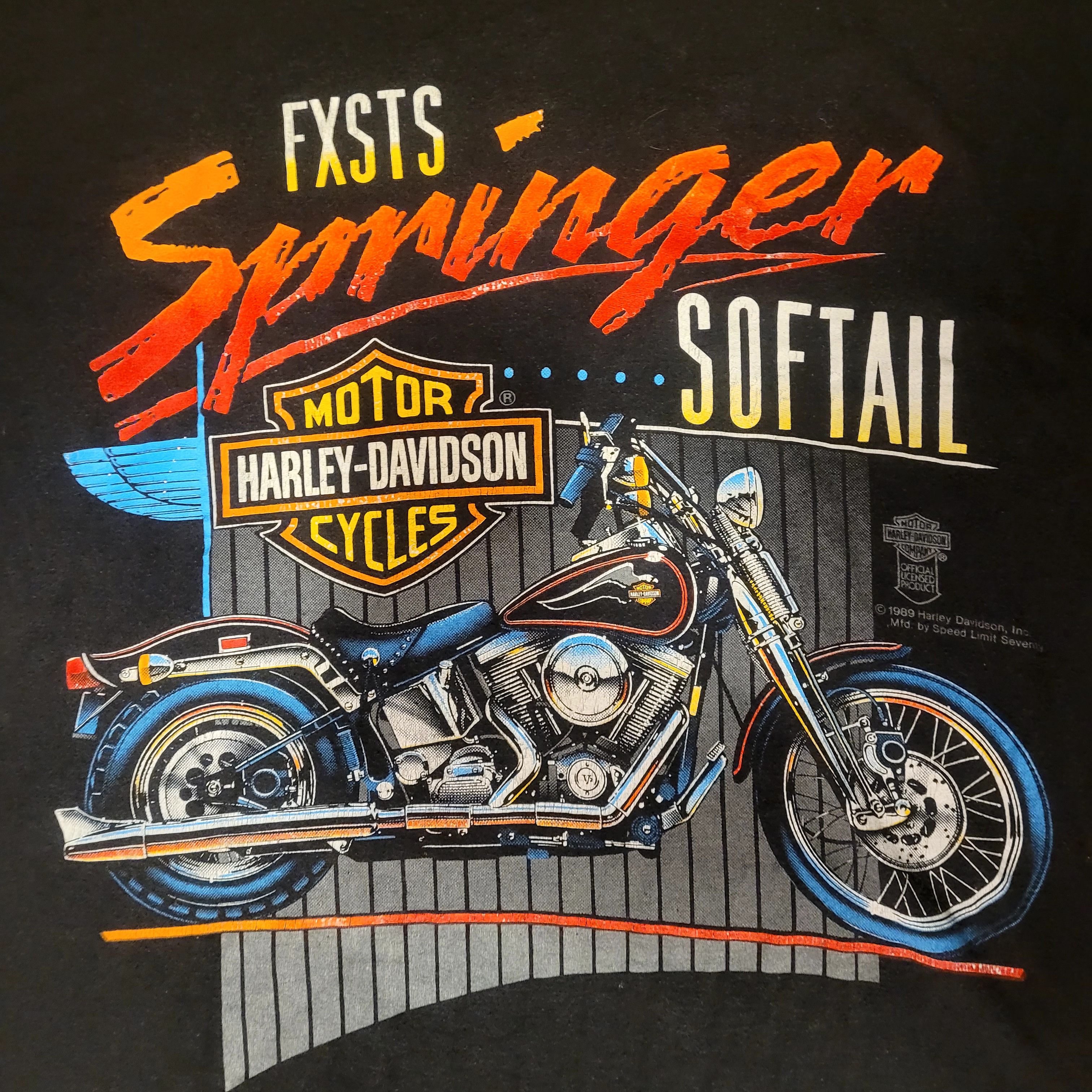 Harley Davidson Vintage 1989 SSI Harley Davison Sturgis Tee Size US XL / EU 56 / 4 - 2 Thumbnail