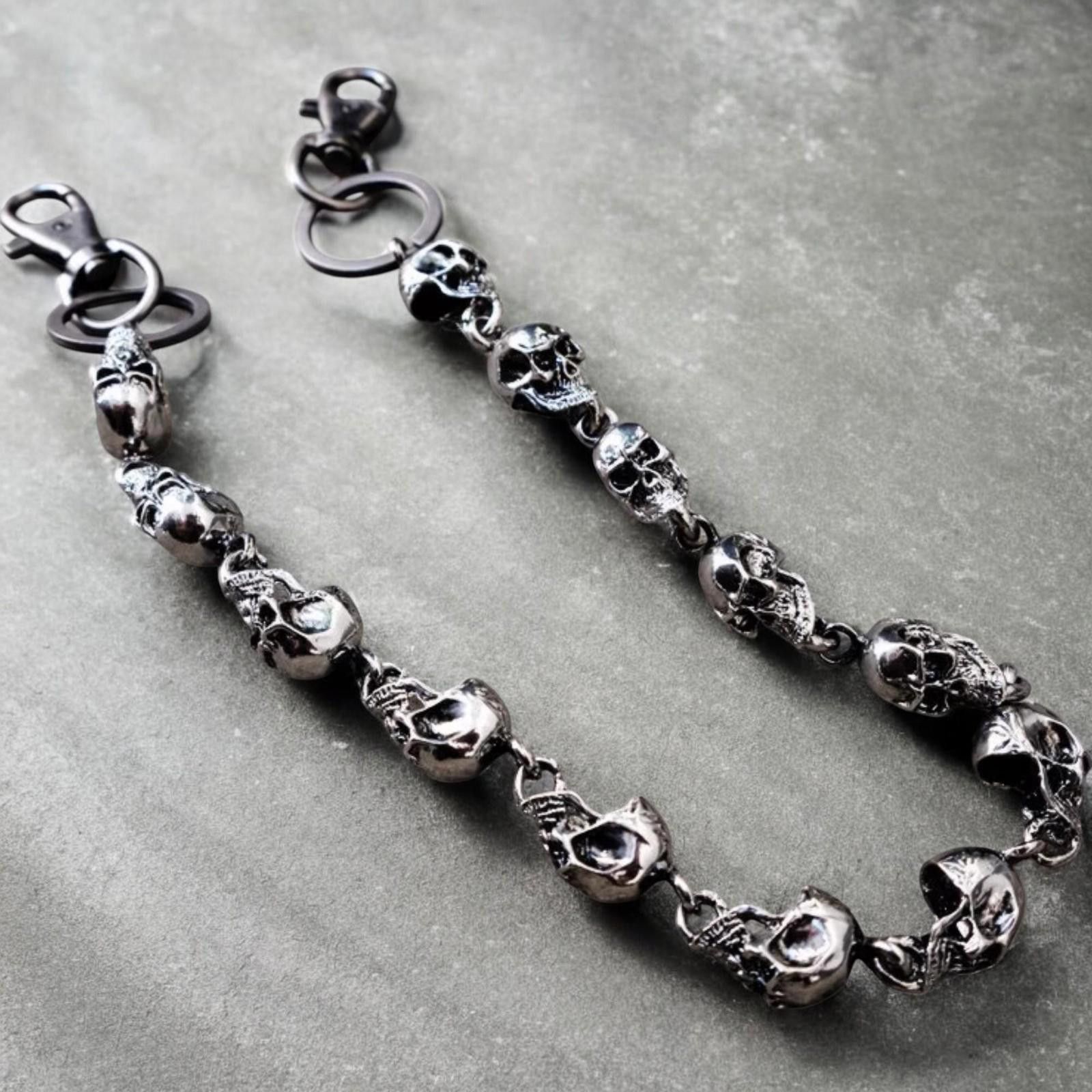 Jewelry Skull Wallet Chain, Skull Keychain for Pants Jeans Size ONE SIZE - 2 Thumbnail