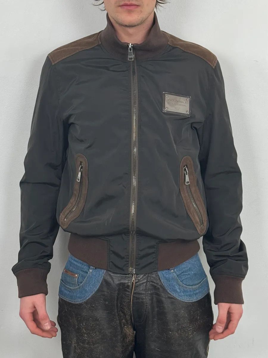 Dolce & Gabbana 2000s Dolce & Gabbana Brown Nylon Signature Jacket Size US M / EU 48-50 / 2 - 2 Thumbnail