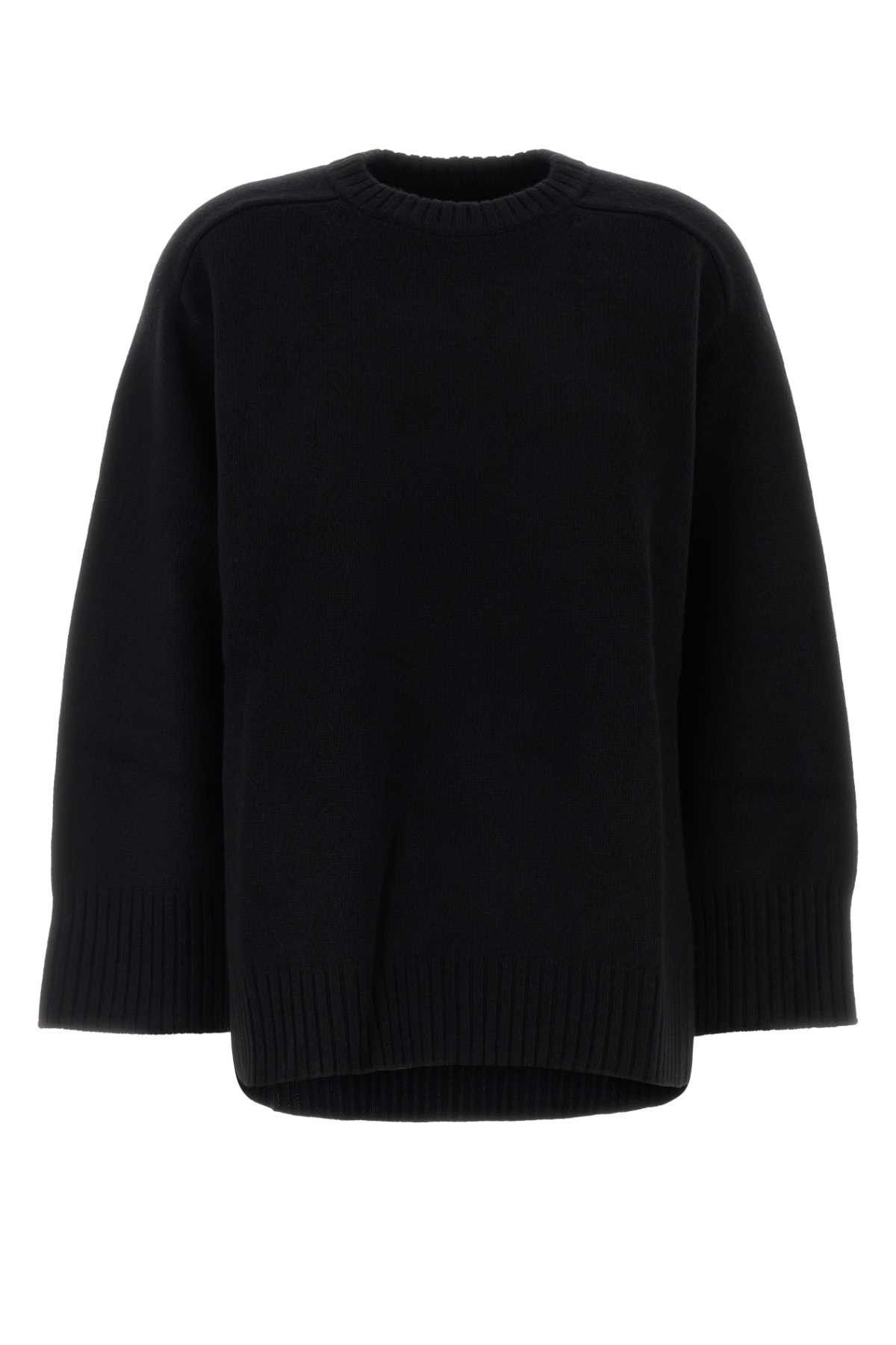 Loulou de Saison Black Wool Blend Oversize Safi Sweater Size S / US 4 / IT 40 - 1 Thumbnail