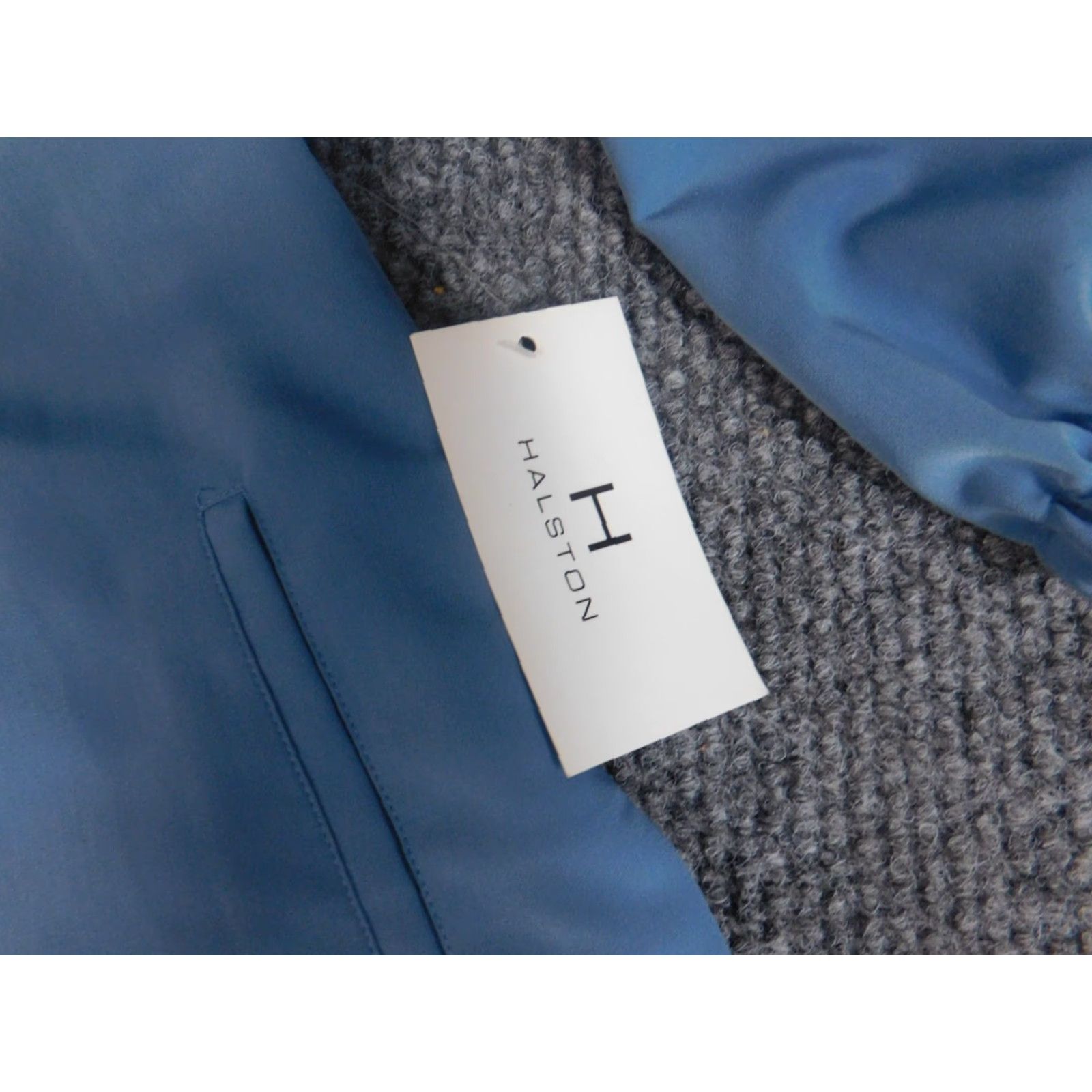 Vintage H by Halston Womens Jacket Medium Blue Zip Jacket Regular Womens Winter Full Zip Casual Size M / US 6-8 / IT 42-44 - 5 Thumbnail