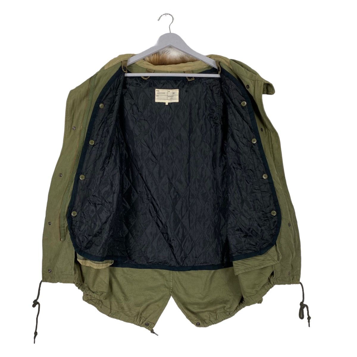 ADAM ET ROPE × Japanese Brand 1990 Adam et Rope Fishtail Parka Long Jacket Fur Hoodie Size US M / EU 48-50 / 2 - 10 Thumbnail