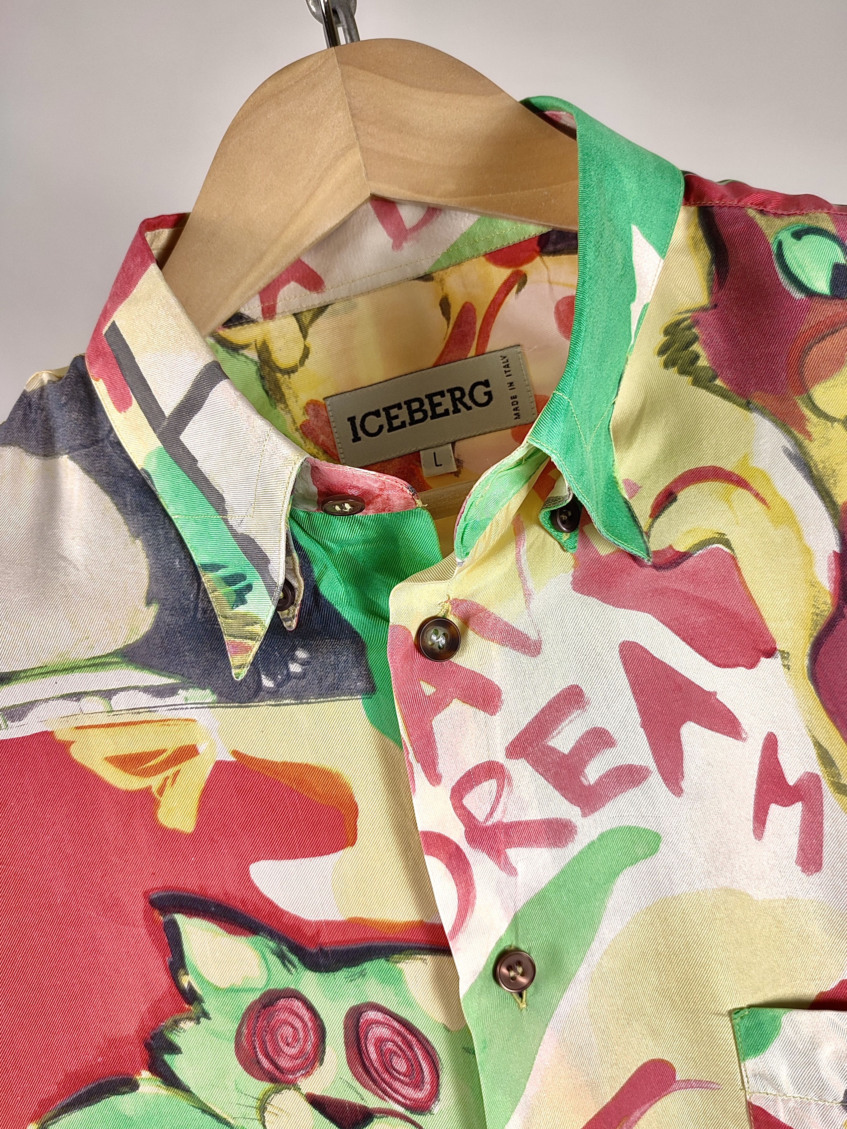 Iceberg 1992 Iceberg Silk Don’t Drug Out LSD Full Print Shirt 90s Size US L / EU 52-54 / 3 - 12 Thumbnail