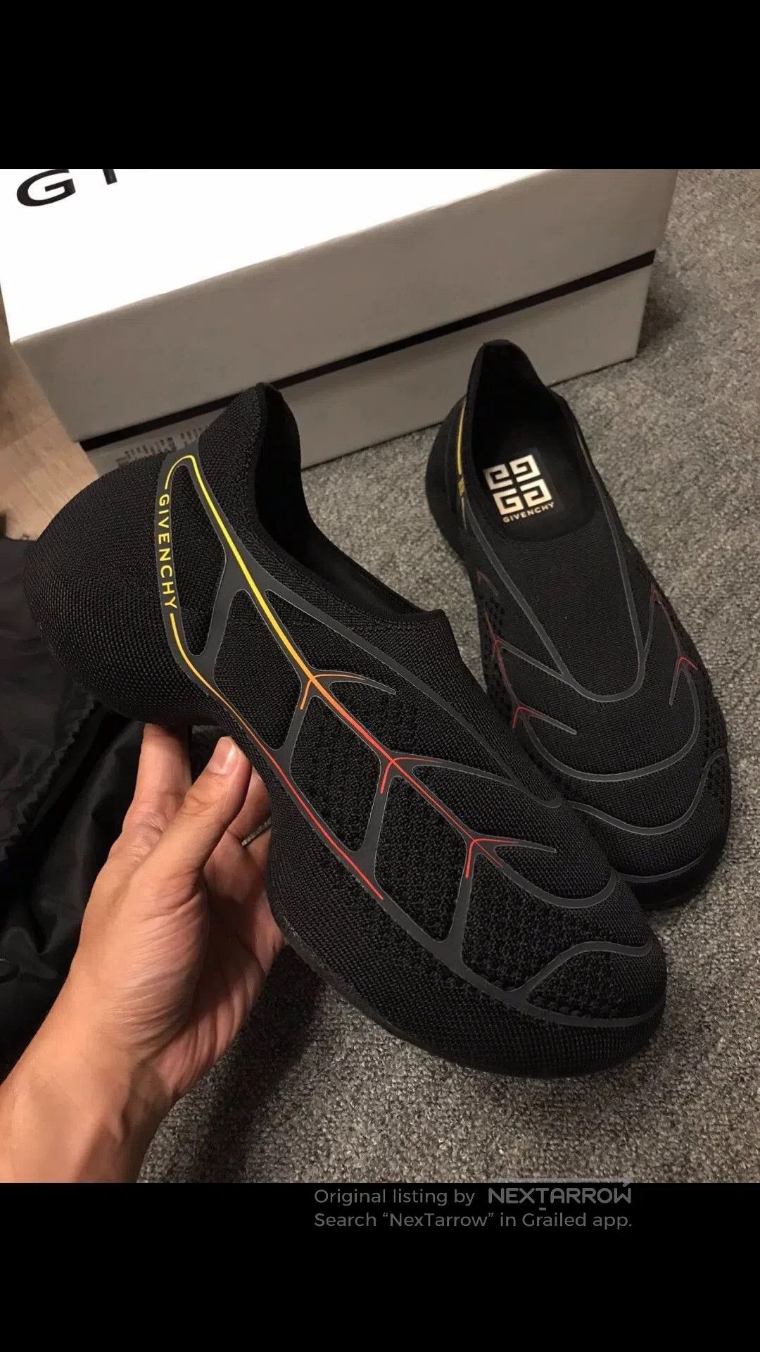 Givenchy Black Mesh Slip-On Casual Shoes. Size US 9 / EU 42 - 2 Thumbnail