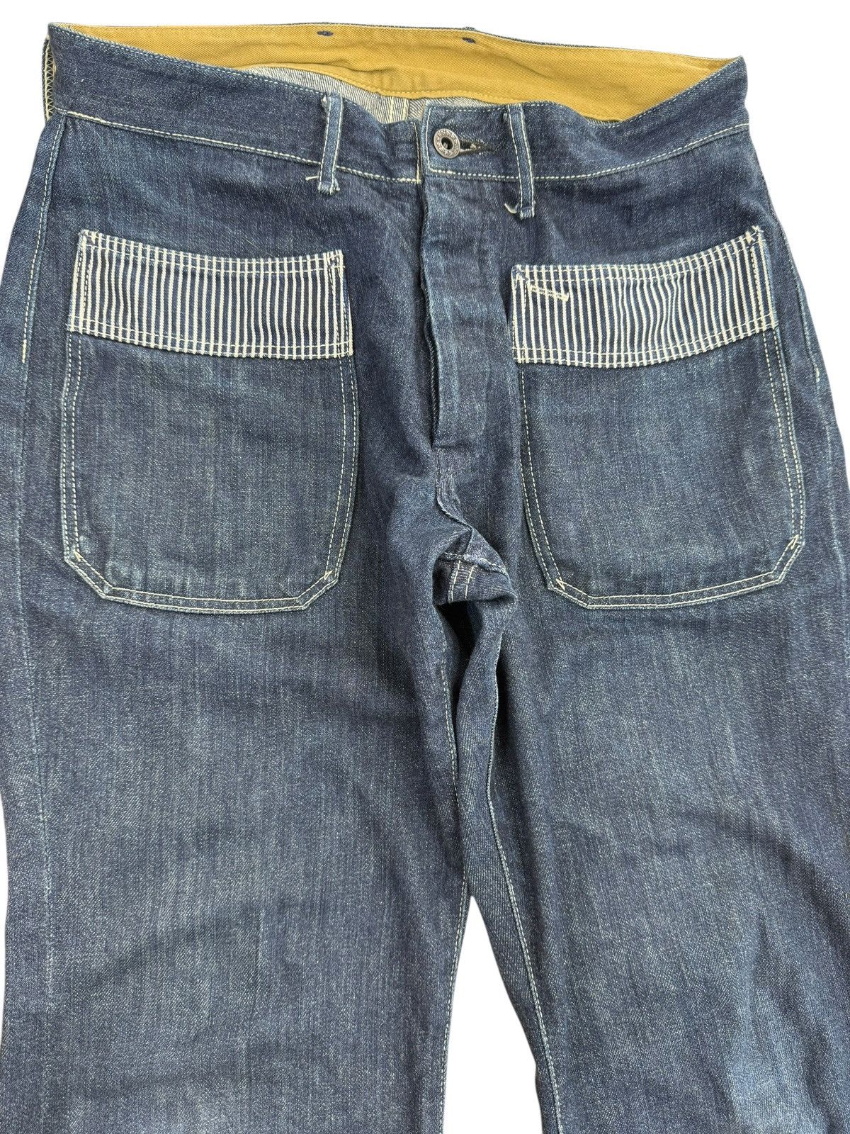 Kapital Rare‼️ Kapital Bush Pant Blue Wash Flaire Jeans Size US 30 / EU 46 - 2 Thumbnail