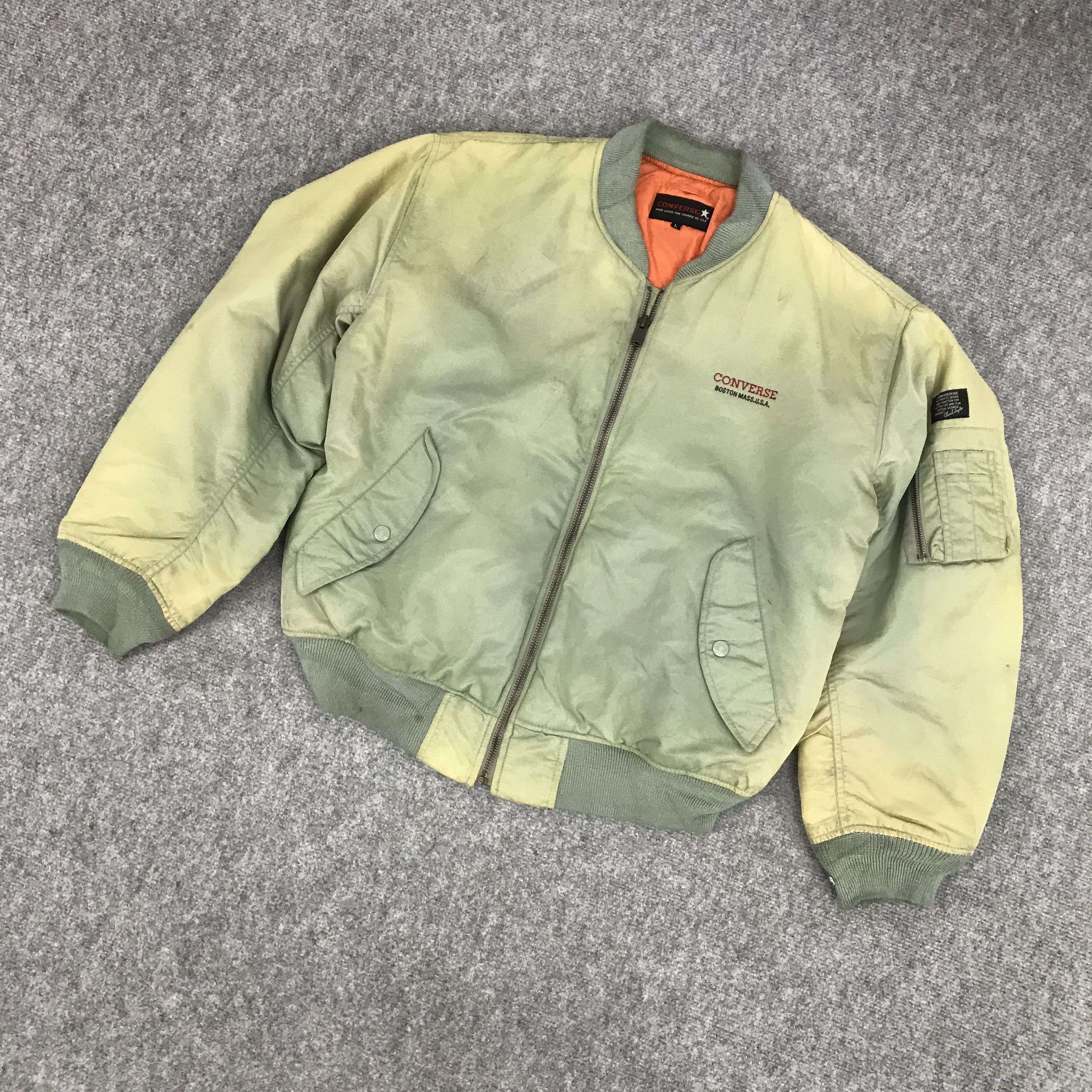Converse VTG CONVERSE FADED BOMBER JACKET Size US L / EU 52-54 / 3 - 5 Thumbnail