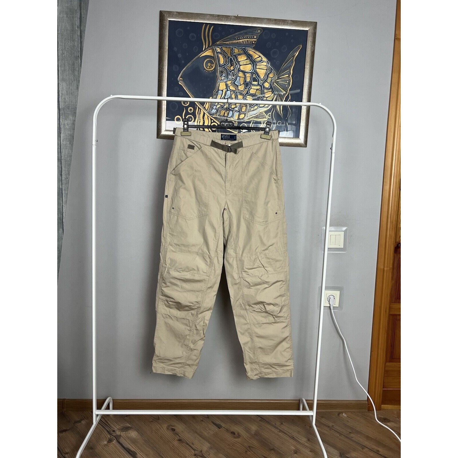 Polo Ralph Lauren Polo Ralph Lauren VTG Men`s Gray Beige Multipocket Cargo Pan Size US 32 / EU 48 - 4 Thumbnail