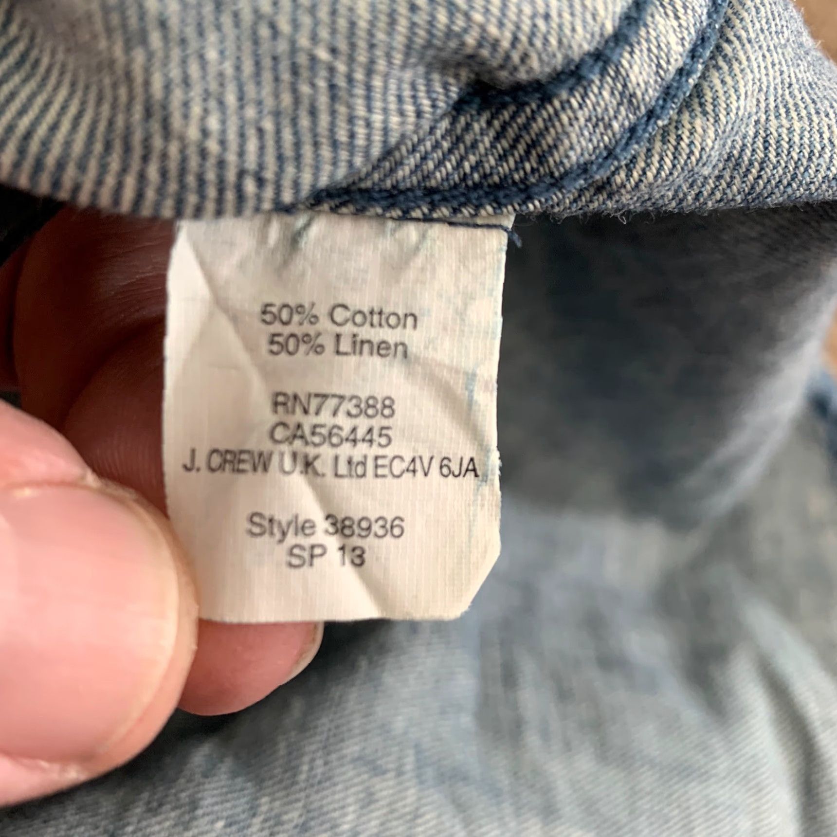 J.Crew J.CREW Shirt Adult 0 Blue Chambray Solid Pocket Collared Long Sleeve Button Dress Lightweight Casual Travel Size XS / US 0-2 / IT 36-38 - 4 Thumbnail