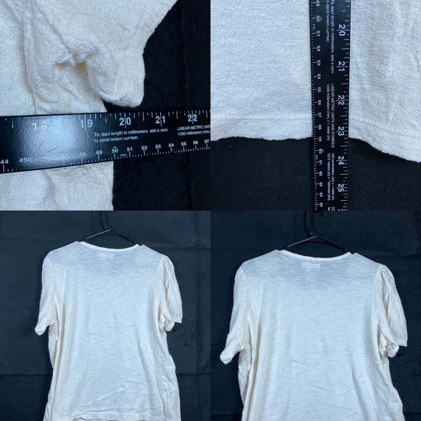 Madewell Madewell Blouse Womens Crew Neck Puff Short Sleeve 100% Cotton L Ivory/Cream Size L / US 10 / IT 46 - 8 Thumbnail