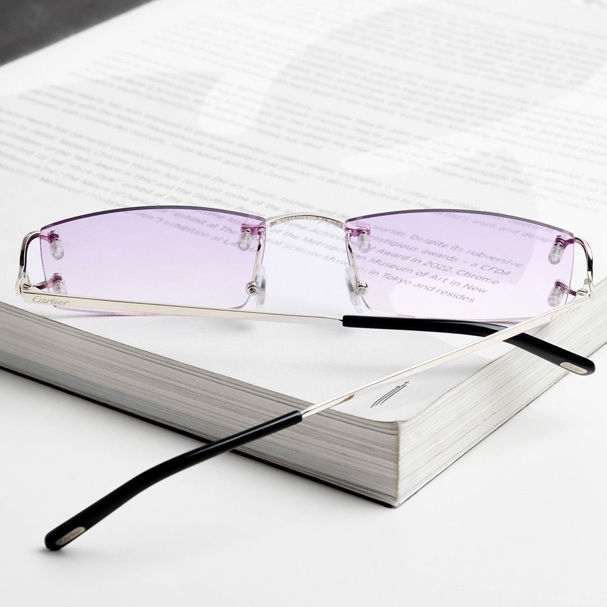 Cartier CARTIER CT0092O 002 TWILIGHT MAUVE SUNGLASSES Size ONE SIZE - 7 Thumbnail
