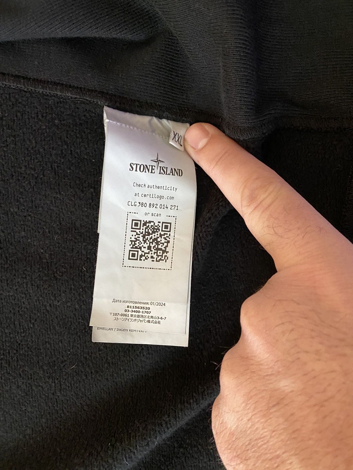 Stone Island Stone Island Logo Patch Zip-Up Hoodie Black XXL Size US XXL / EU 58 / 5 - 13 Thumbnail