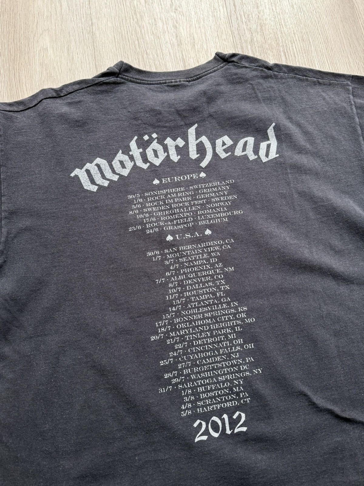 Band Tees Motorhead 2012 Europe Tour Rock Band T-Shirt Tee Size US M / EU 48-50 / 2 - 10 Thumbnail