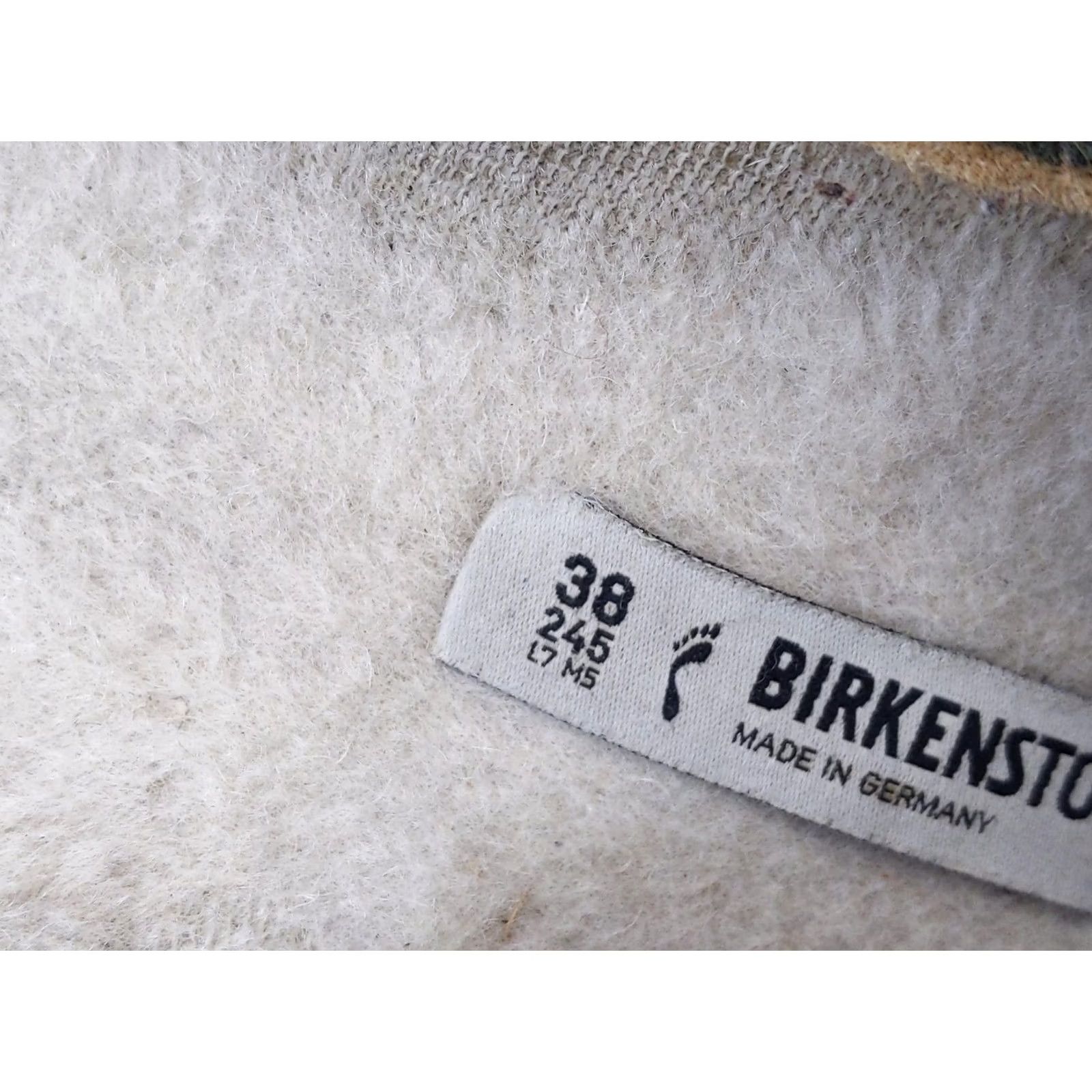 Birkenstock Birkenstock Arizona Sandals Womens 7 38 Green Wool Slide Cork Footbed Germany Arch Support Buckle Size US 7 / IT 37 - 3 Thumbnail