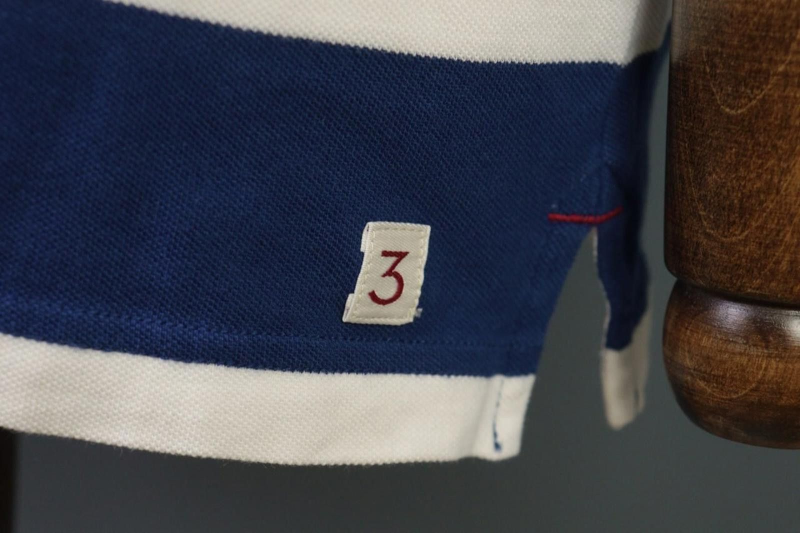 Designer Hackett London White Striped Short Sleeve Polo Shirt Size L Size US L / EU 52-54 / 3 - 3 Thumbnail