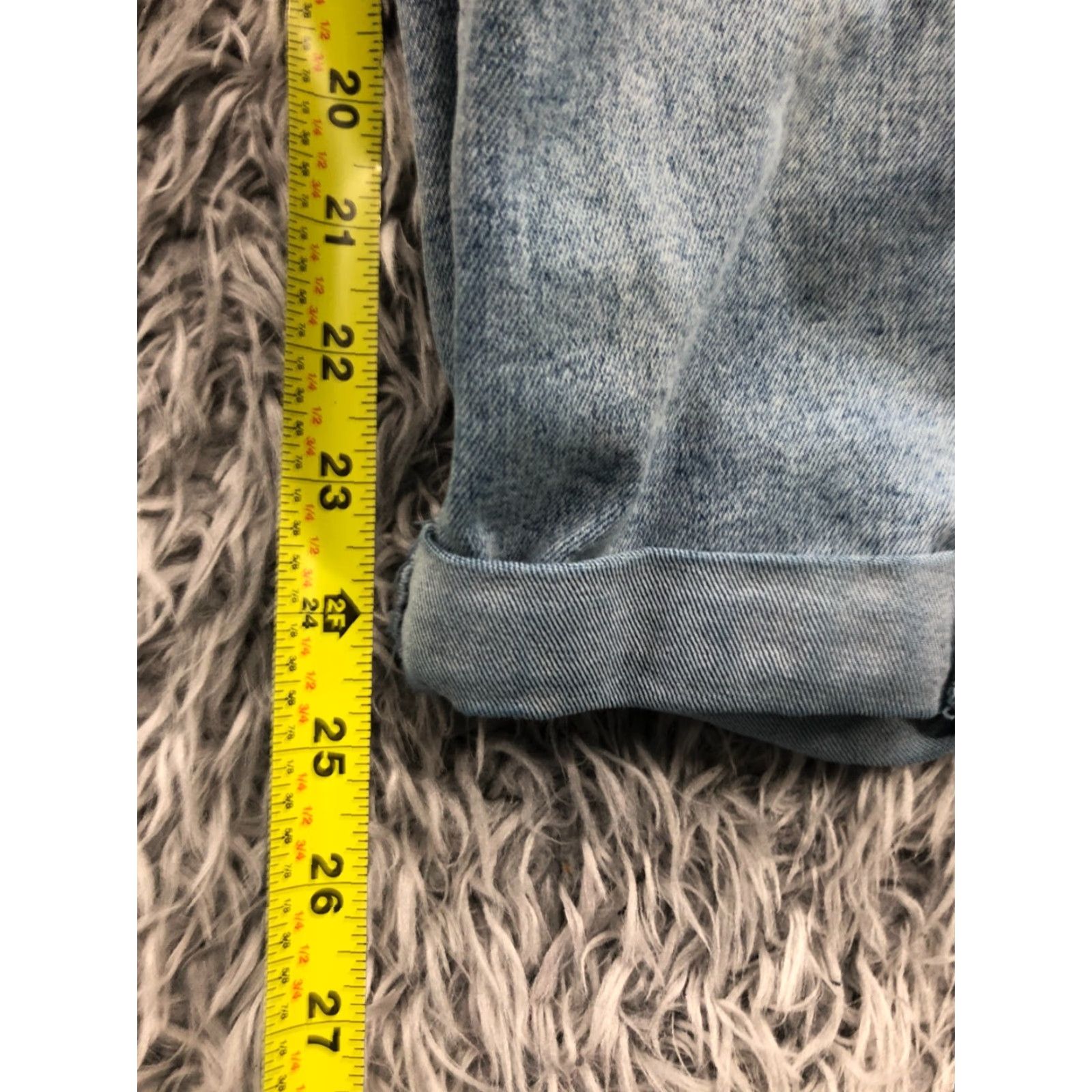 Denizen DENIZEN Jeans Boyfriend Denim Blue 29x25 Size 8 Regular Women’s Medium Wash Blue Distressed No 5-Pocket Zip Button Logo UNS Size 30" / US 8 / IT 44 - 3 Thumbnail