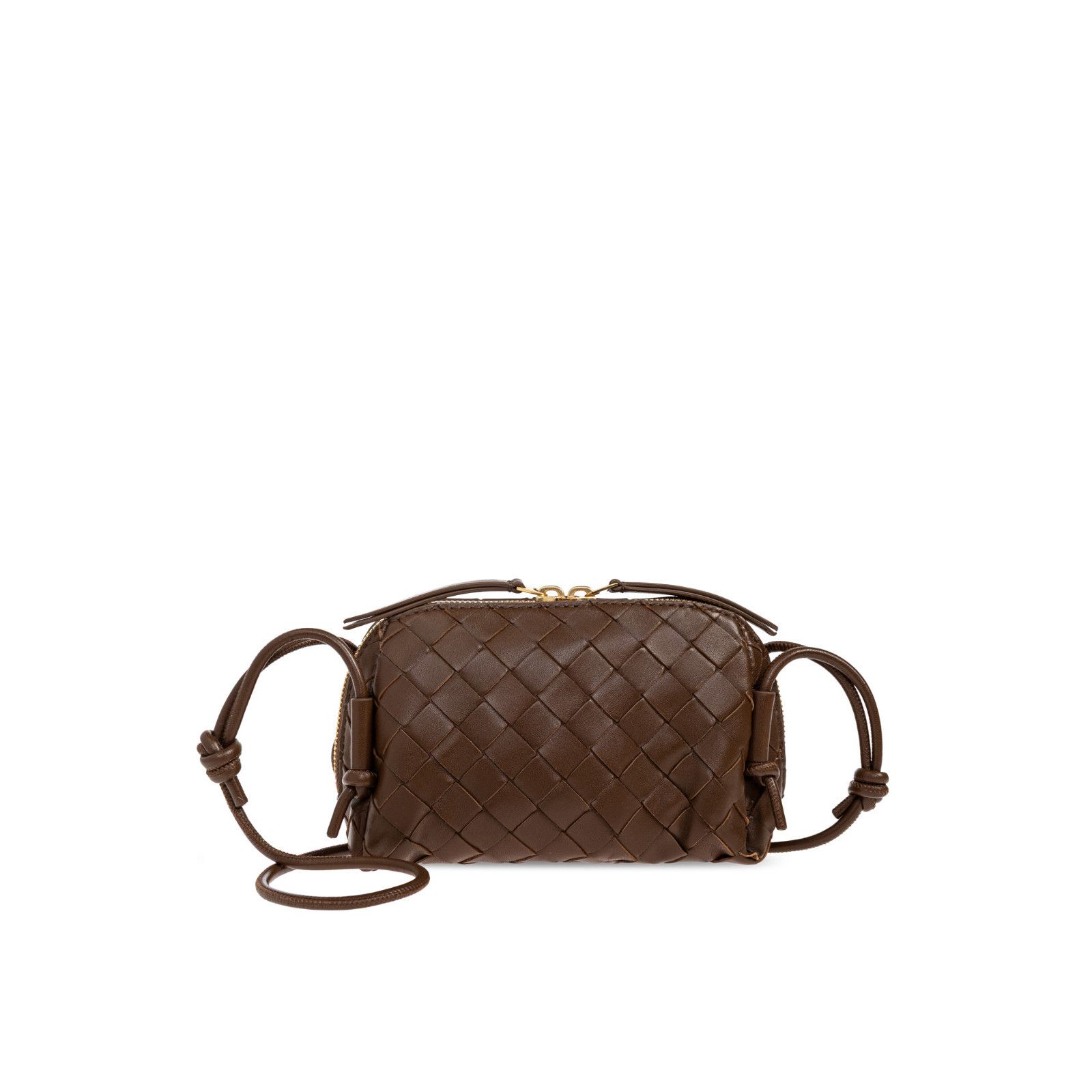 BOTTEGA VENETA Concert $2400 Nocciola Intrecciato Leather Po