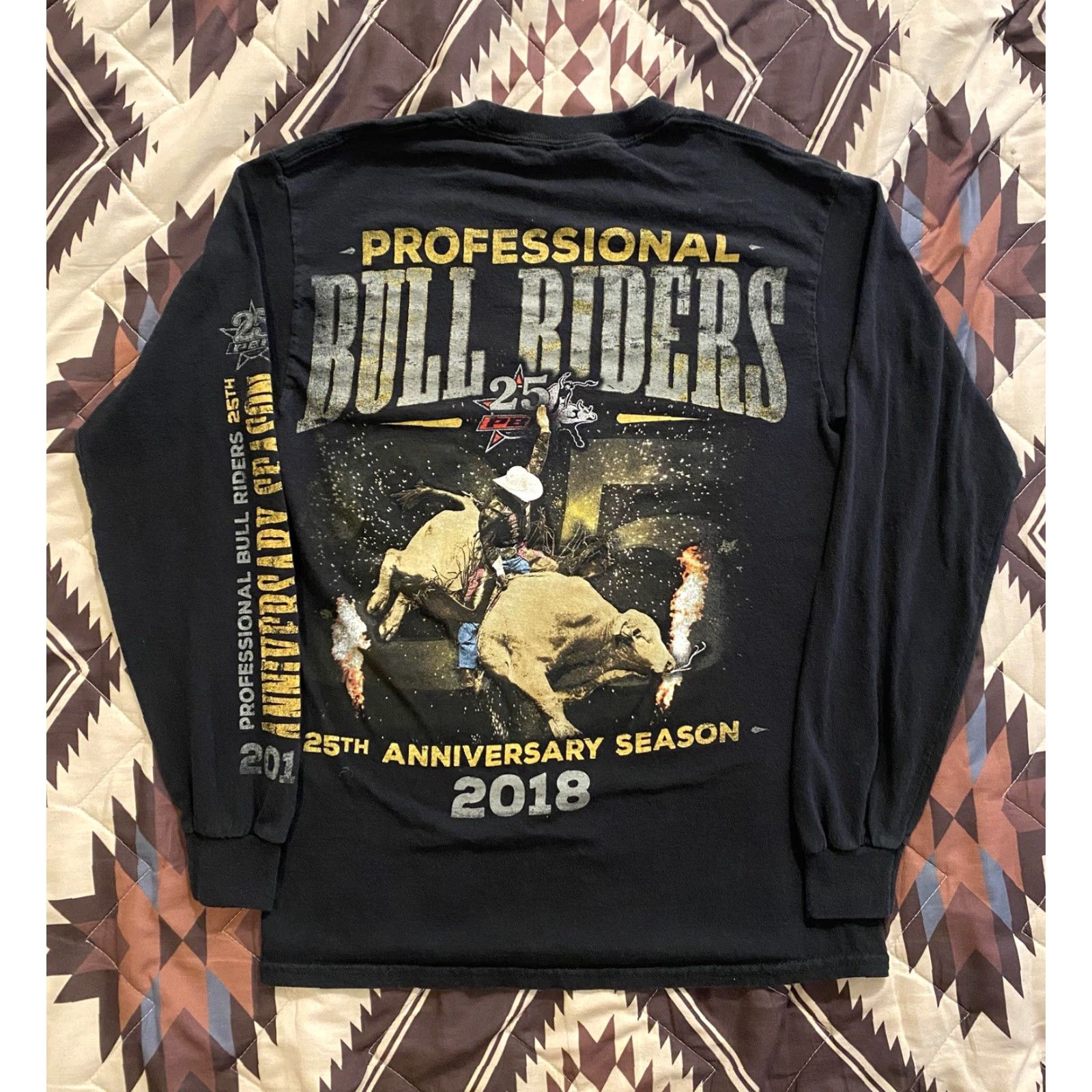 Gildan PBR 25th Anniversary Long Sleeve T Shirt Cowboy Small Nike Size US S / EU 44-46 / 1 - 2 Thumbnail