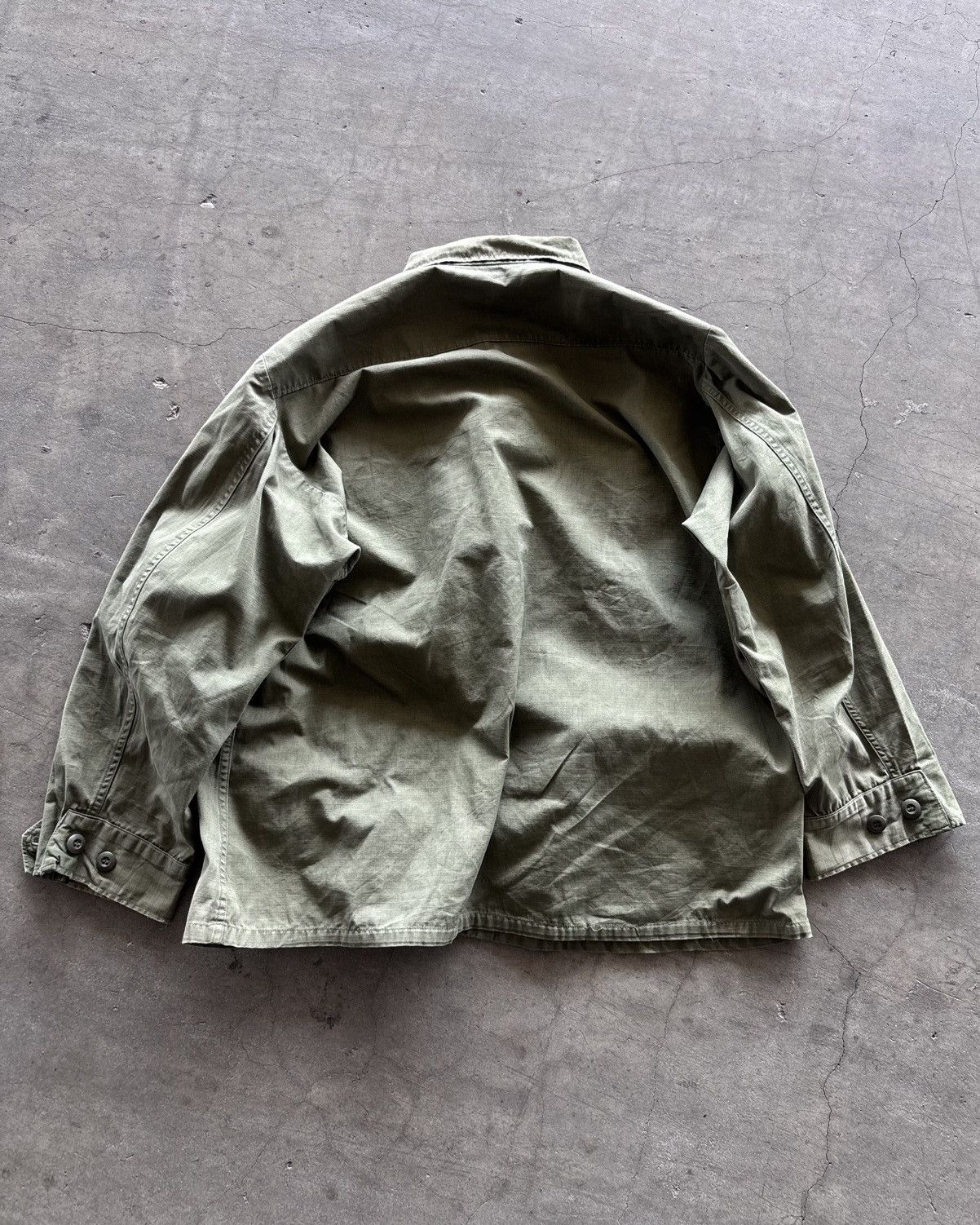 Vintage 60s US.ARMY OG Jungle Fatigue Military Jacket Size US L / EU 52-54 / 3 - 8 Thumbnail