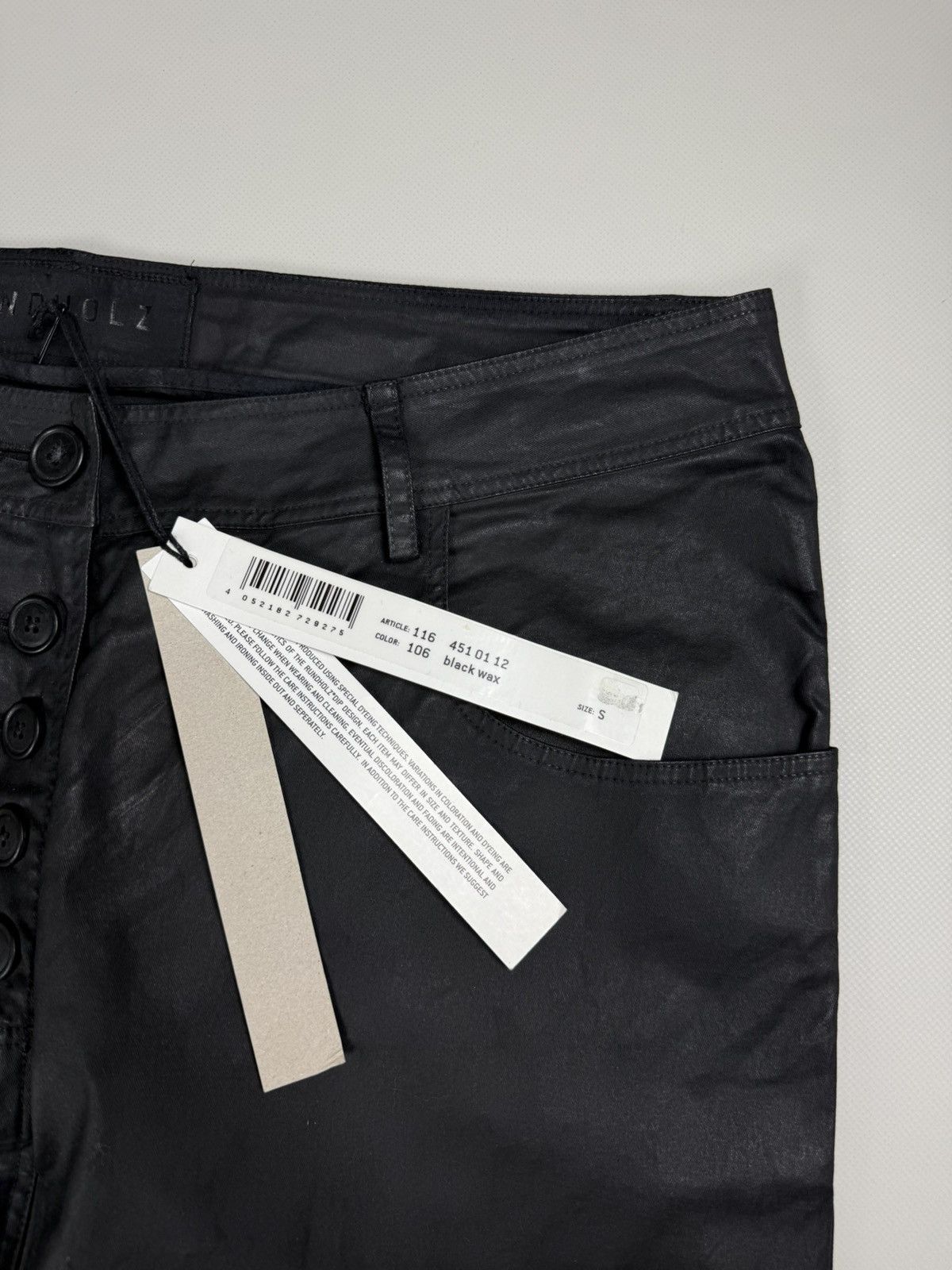 Rundholz BNWT! Rundholz Dip Coated Cotton Drop Crotch Pants Trousers Size 28" / US 6 / IT 42 - 12 Thumbnail