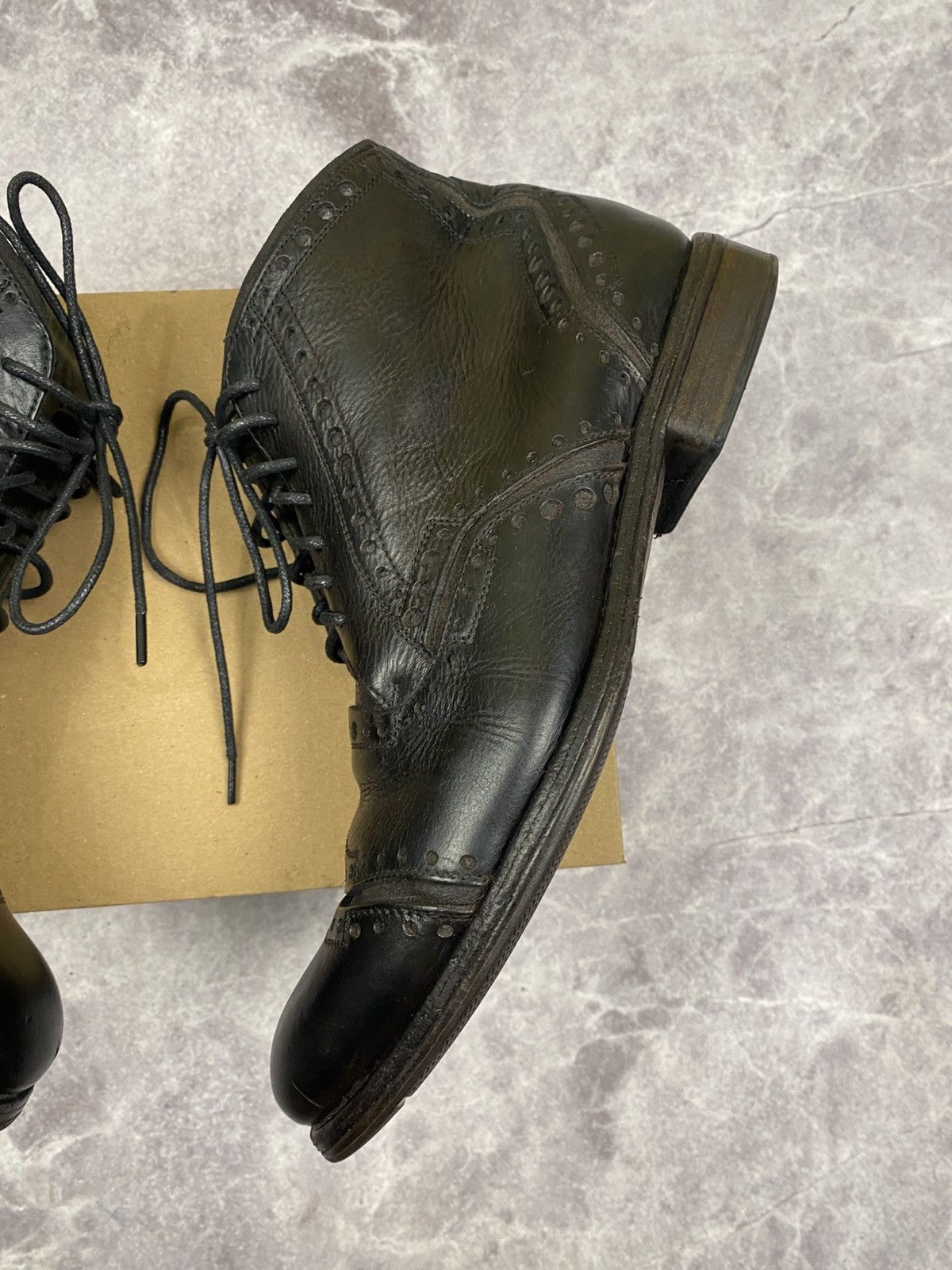 Dolce & Gabbana Dolce Gabbana Leather Brogue Boots Size: 41 Size US 8 / EU 41 - 5 Thumbnail