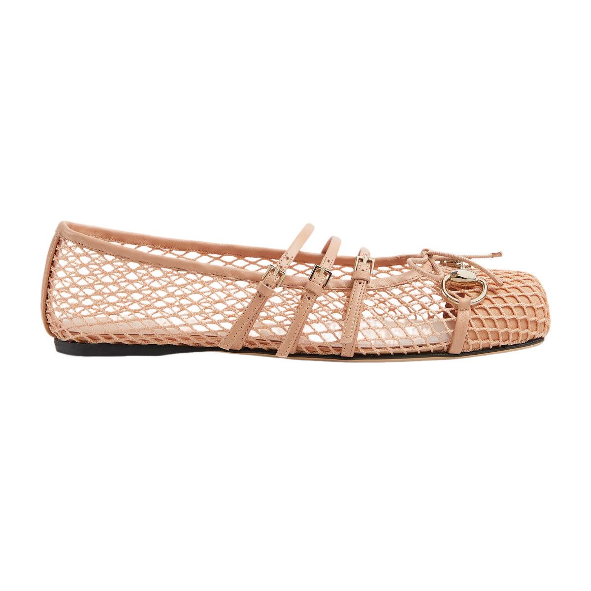 GUCCI $1130 Pink Horsebit Ballet Flats New & Authentic (Wome