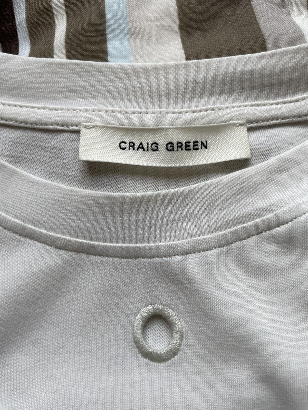Craig Green EMBROIDERED Hole T-Shirt Chalk Size US M / EU 48-50 / 2 - 5 Thumbnail