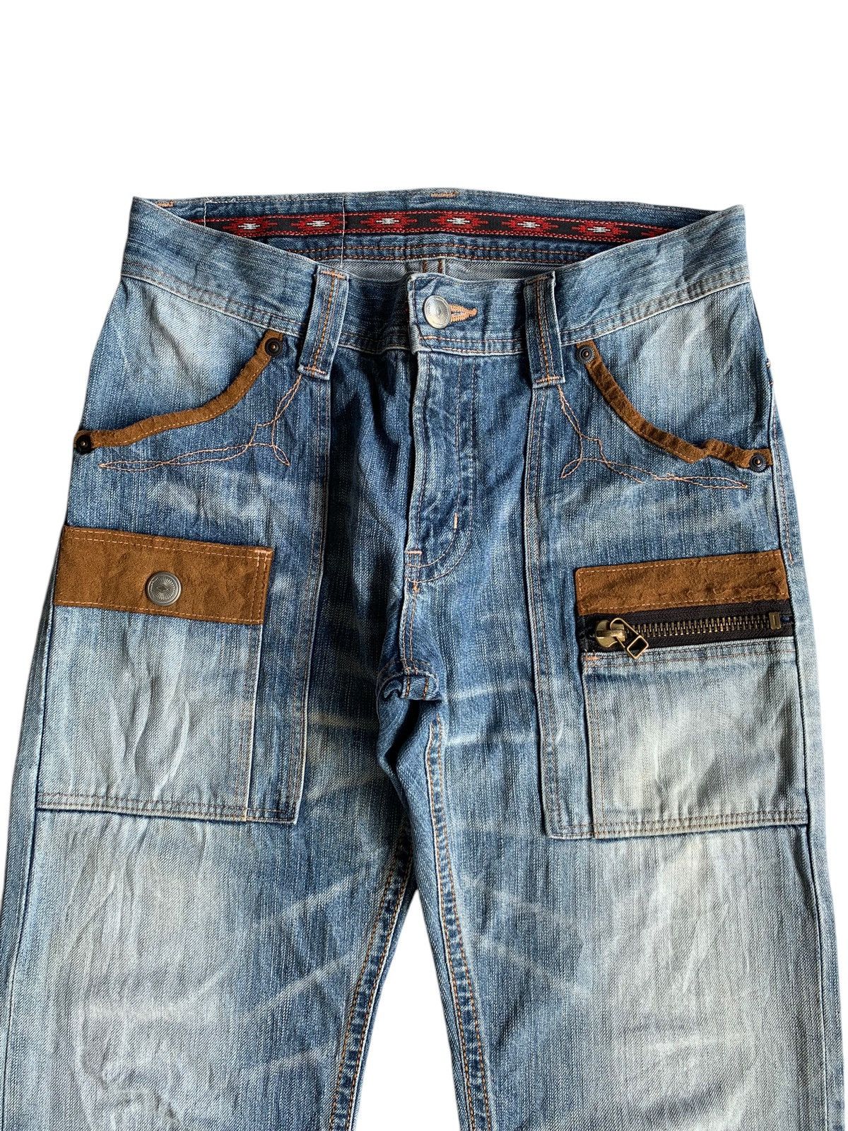 Other EDWIN XV BUSH PANTS NAVAJO STYLE FADED DISTRESSED DENIM Size US 31 - 5 Thumbnail