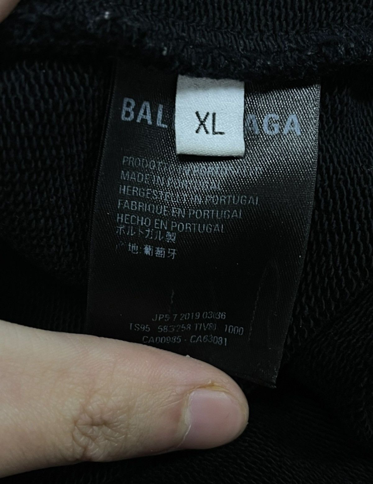 Balenciaga Balenciaga 2019 Black Sweatshirt Size US XL / EU 56 / 4 - 4 Thumbnail