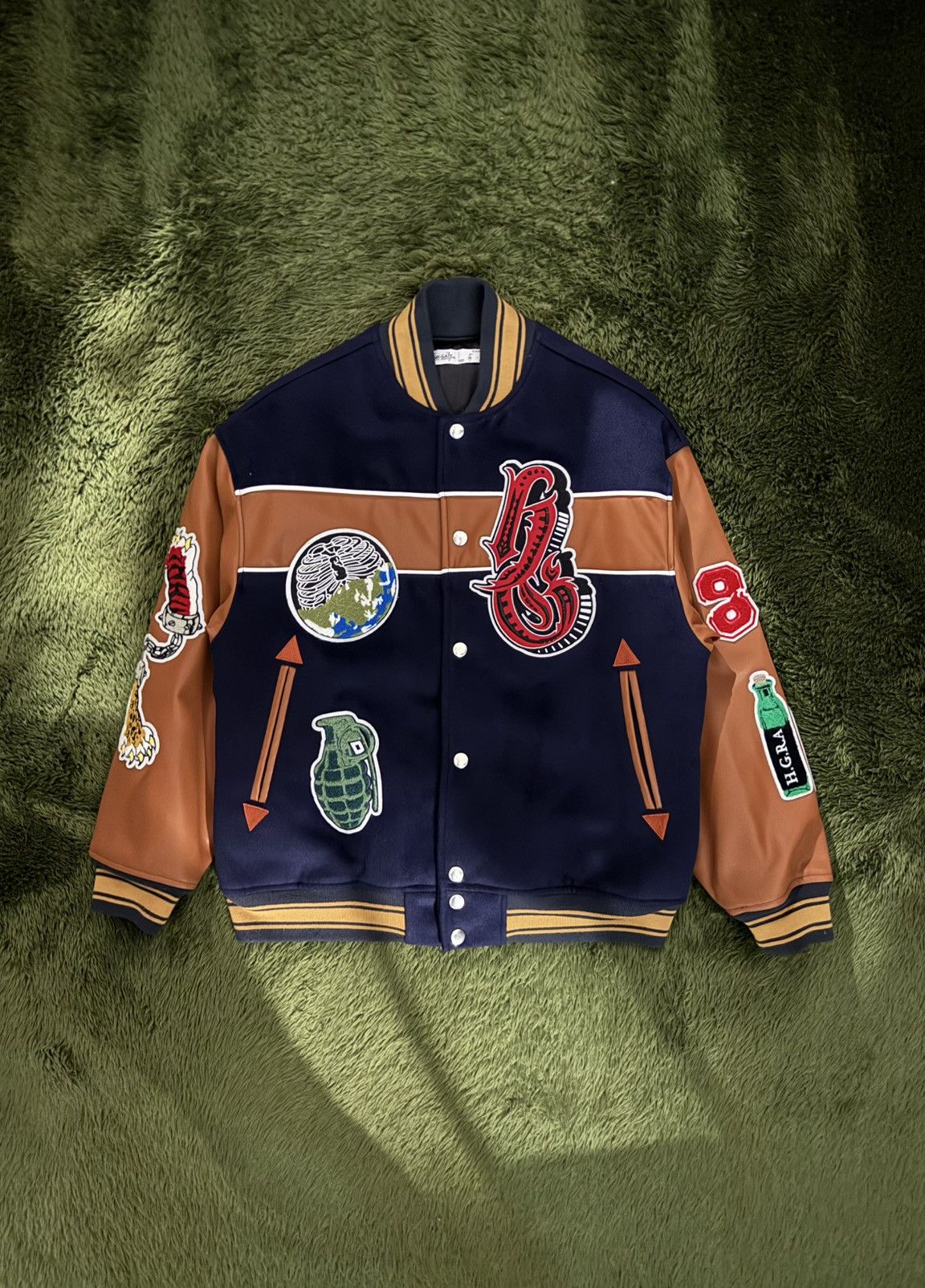 Japanese Brand [1] High Gate Japan Patchwork Varsity Jacket Size US XL / EU 56 / 4 - 1 Thumbnail