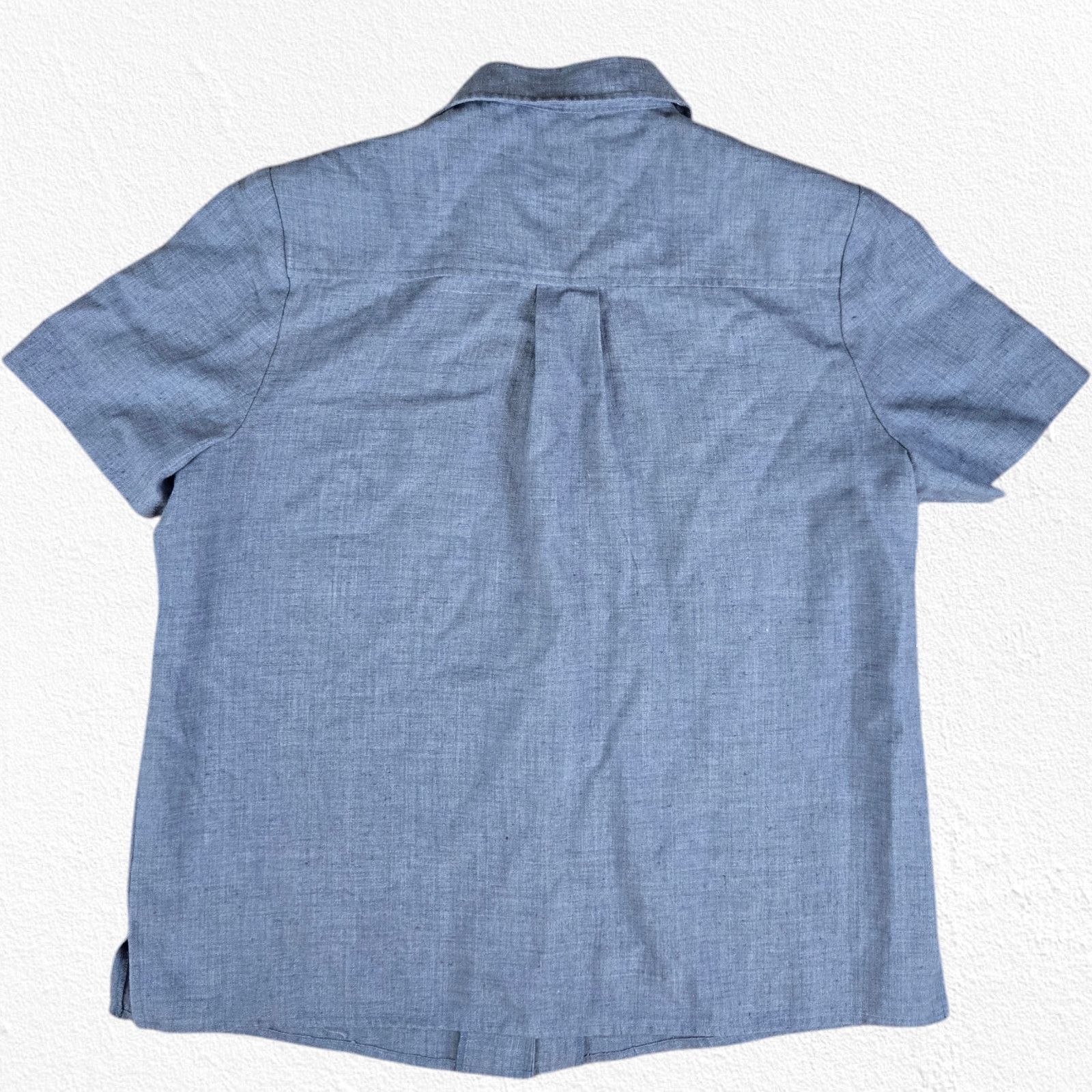 Vintage Vintage Chambray Linen Blend Button Down Shirt Size XL Size XL / US 12-14 / IT 48-50 - 7 Thumbnail