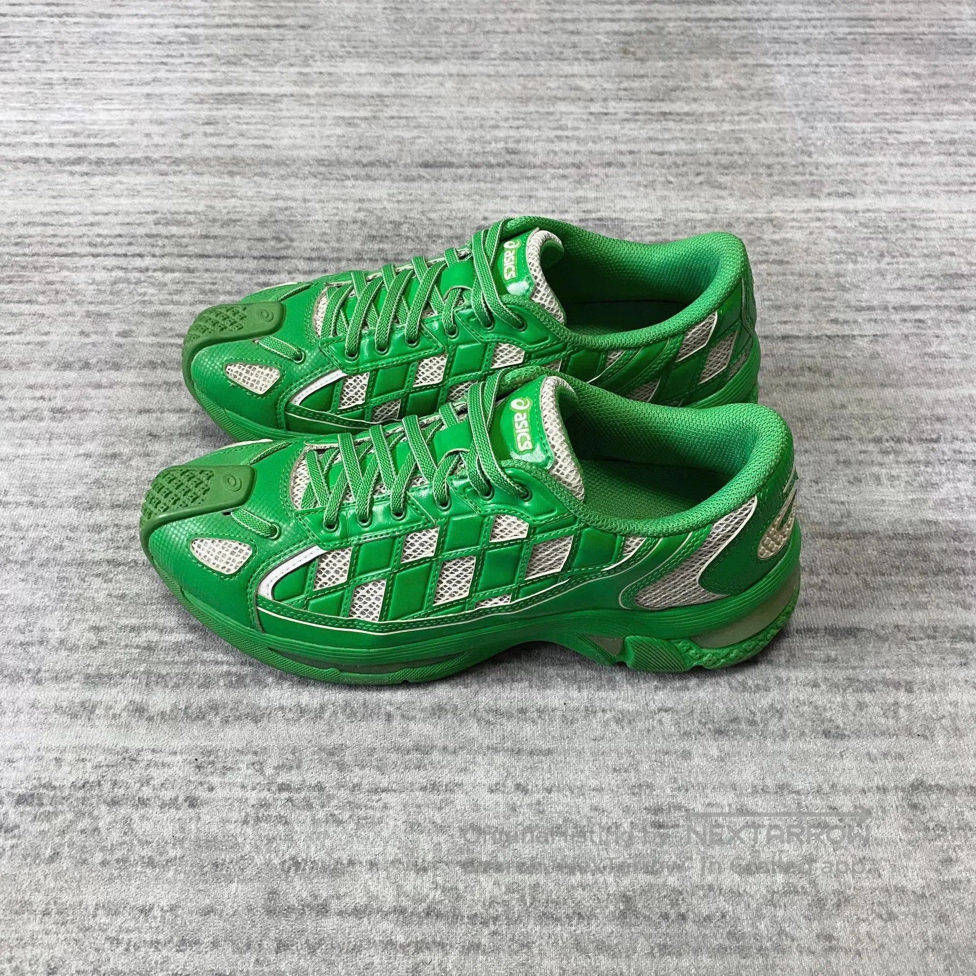 Kiko Kostadinov Kiko Asics Green Geometric Running Sneakers. Size US 9.5 / EU 42-43 - 3 Thumbnail
