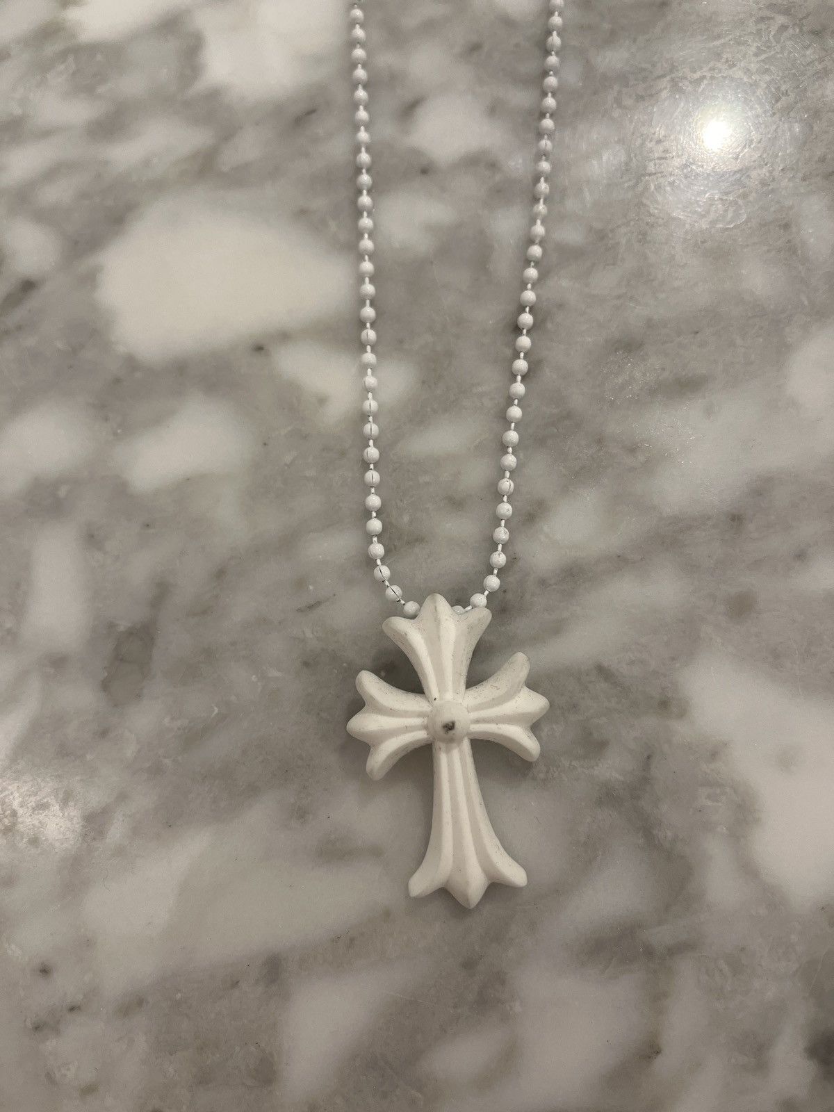 Chrome Hearts White silicon a chrome Hearts chain Grailed