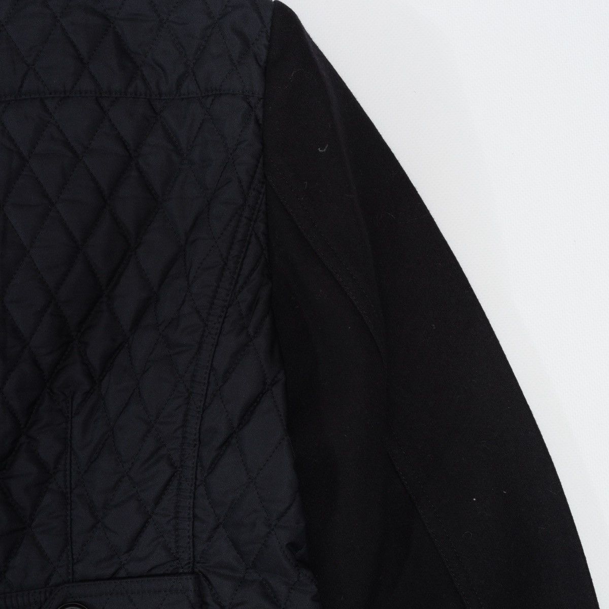 Burberry Burberry Brit Quilted Jacket With Wool Sleeve Navy Size S / US 4 / IT 40 - 18 Thumbnail