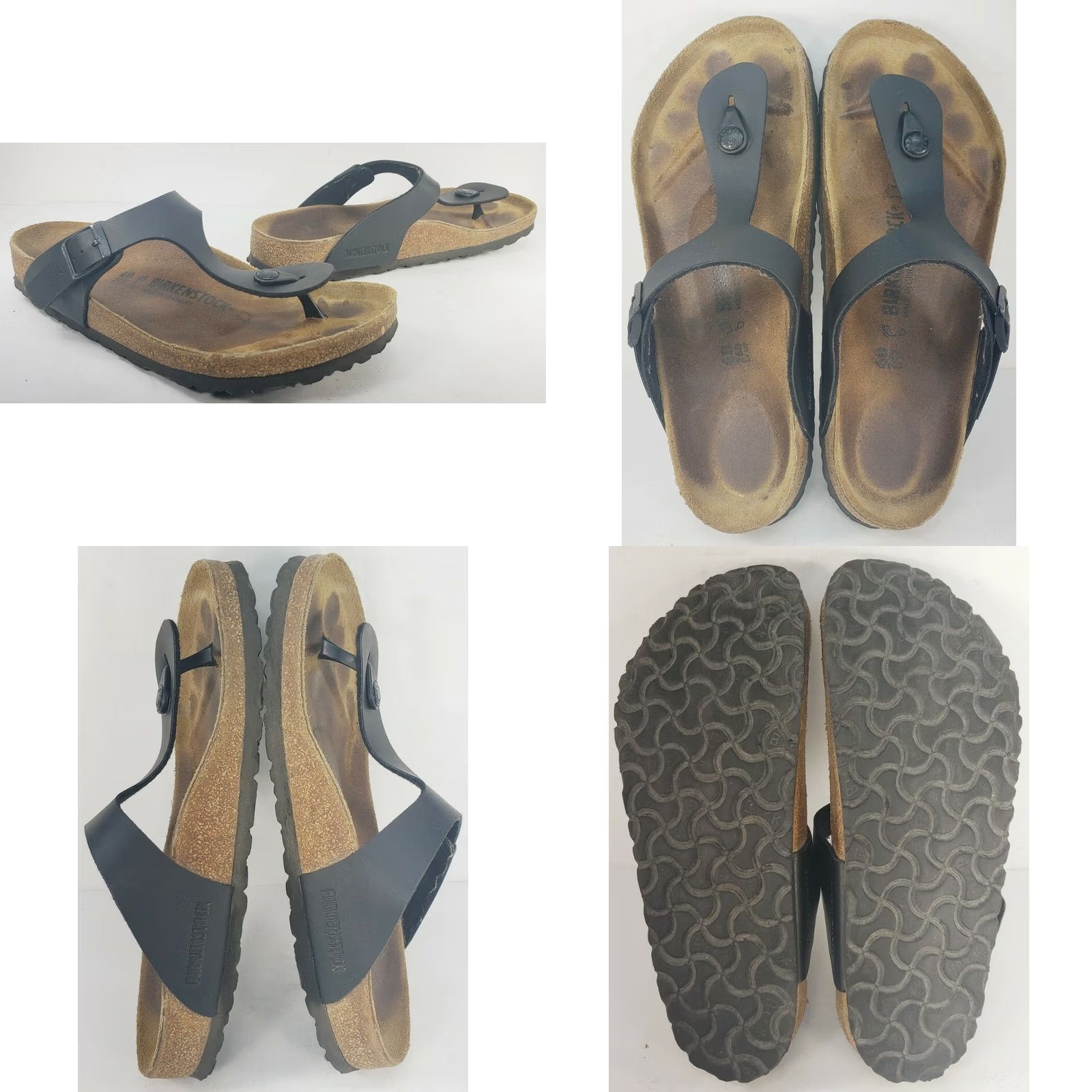 Birkenstock Birkenstock Gizeh BS Black Birko Flor Toe Post Sandals Women’s 9M 40EU Size US 10 / IT 40 - 8 Thumbnail