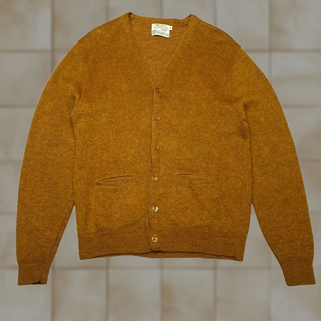 Vintage VINTAGE Moonshiner Cardigan Mens M Tan 60s The Knit Himalaya Mohair Maison Blanche Size US M / EU 48-50 / 2 - 1 Thumbnail