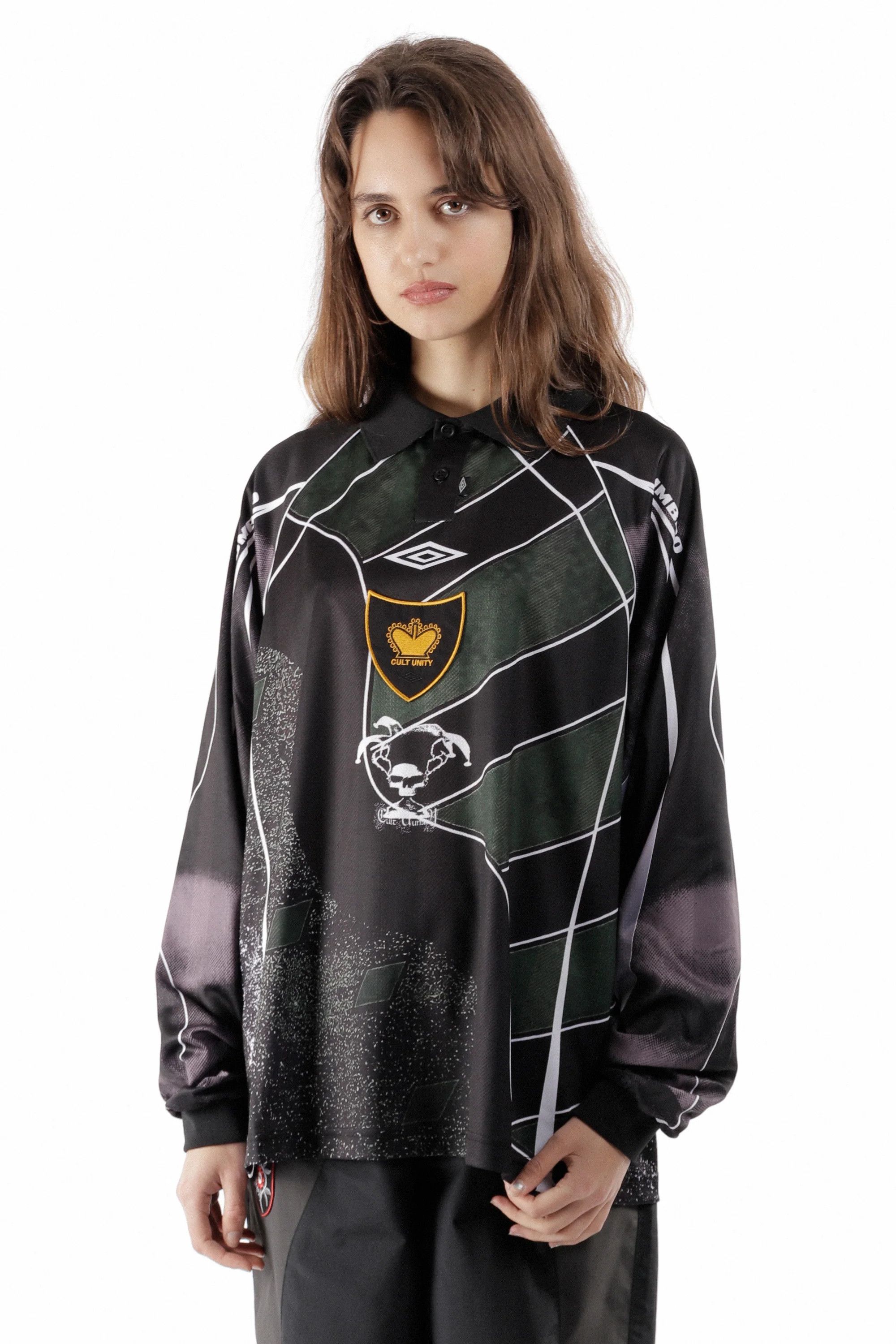 Umbro × Slam Jam Green 95/96 Cult Unity Logo Long Sleeve Polo Size L / US 10 / IT 46 - 1 Thumbnail