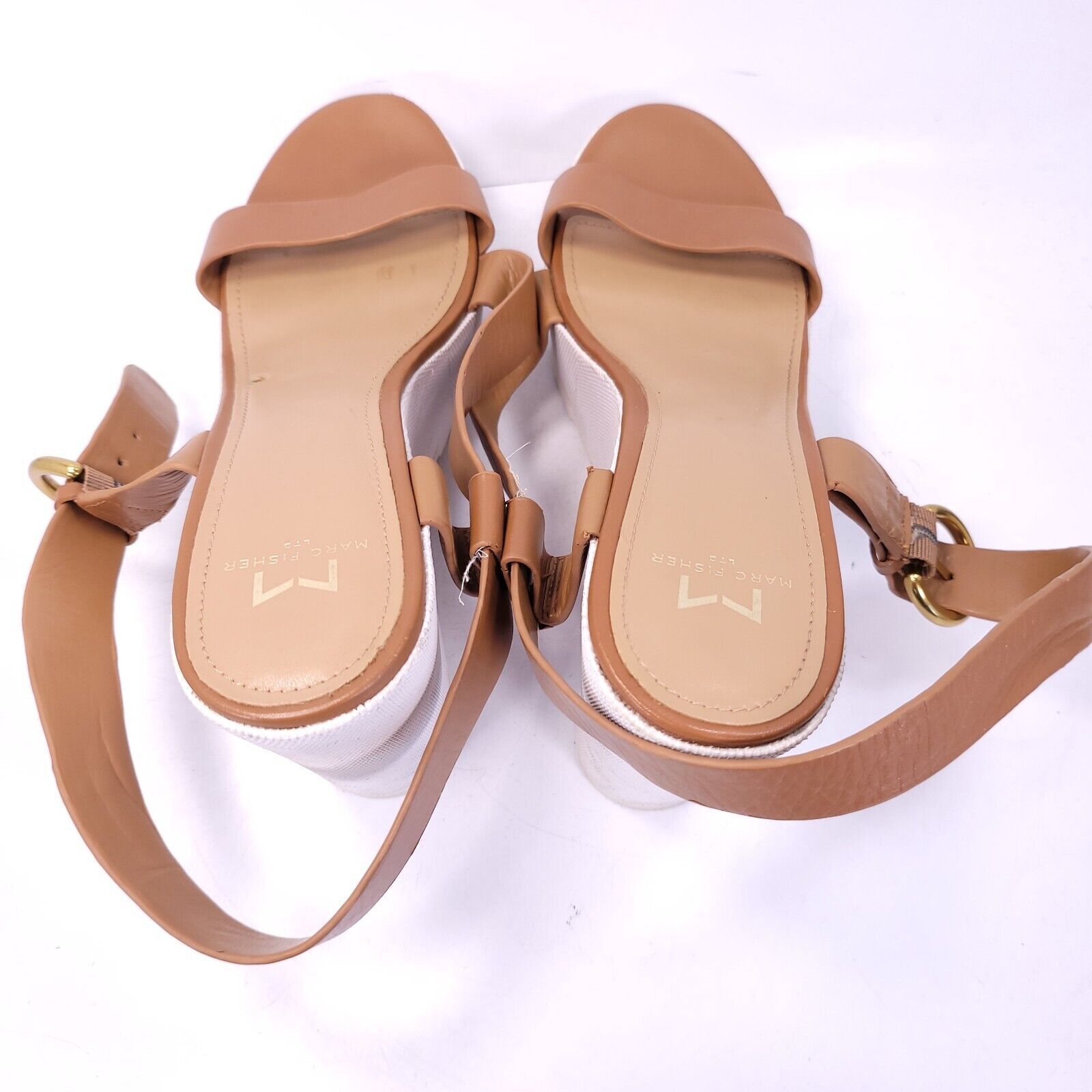 Marc Fisher Marc Fisher Casual Platform Sandal Womans Size 9 Brown White Size US 9 / IT 39 - 4 Thumbnail
