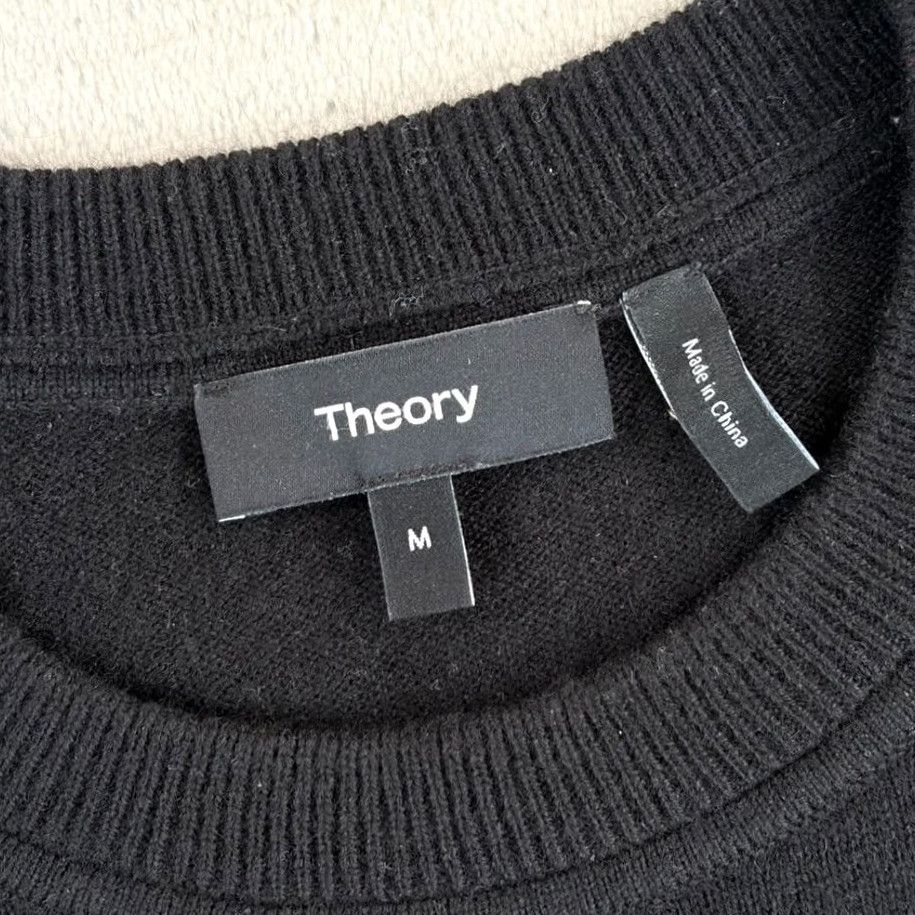 Theory Theory Haider 100% Cashmere Crew Neck Sweater Black Men M Pullover Knit, Regular Fit, Long Sleeve, Solid, Designer, Preppy, Casual, Dry Clean Only Size US M / EU 48-50 / 2 - 2 Thumbnail