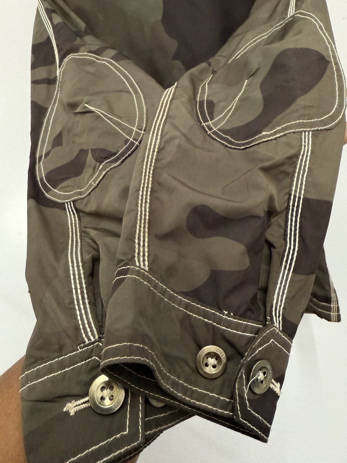 Diesel 🔥 Vintage Diesel Camo Multi zipper Hoodie Windbreaker Size US XS / EU 42 / 0 - 12 Thumbnail