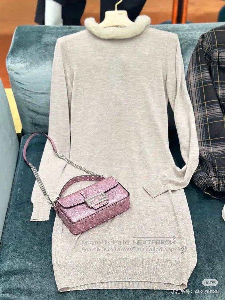 Fendi Fendi Autumn/Winter 24 Backless Knit Dress with Mink Colla Size XS / US 0-2 / IT 36-38 - 8 Thumbnail