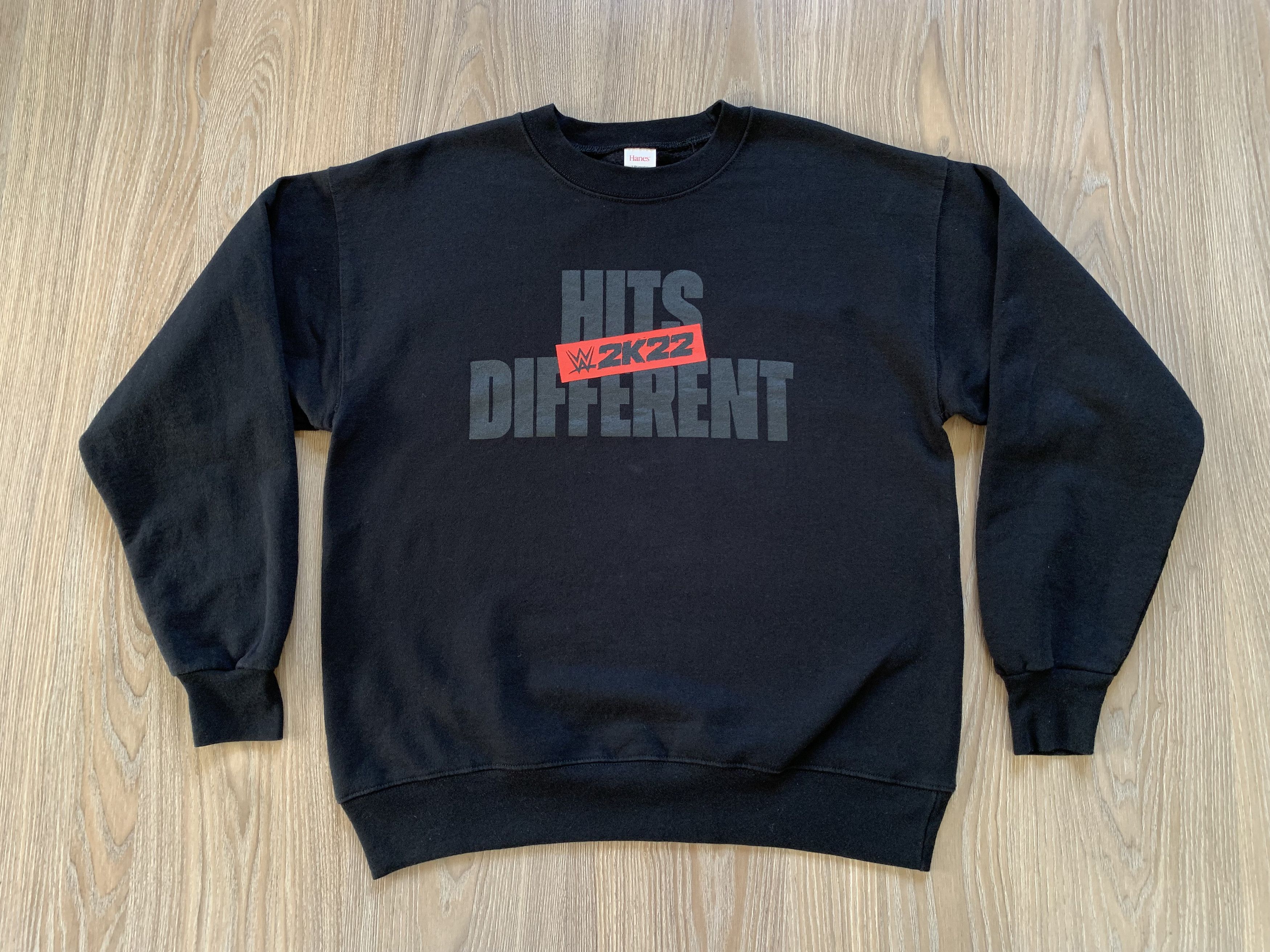 Hanes × WWE × WWF Hanes Wrestling Hits Different Black Printed Sweatshirt Size US M / EU 48-50 / 2 - 2 Thumbnail