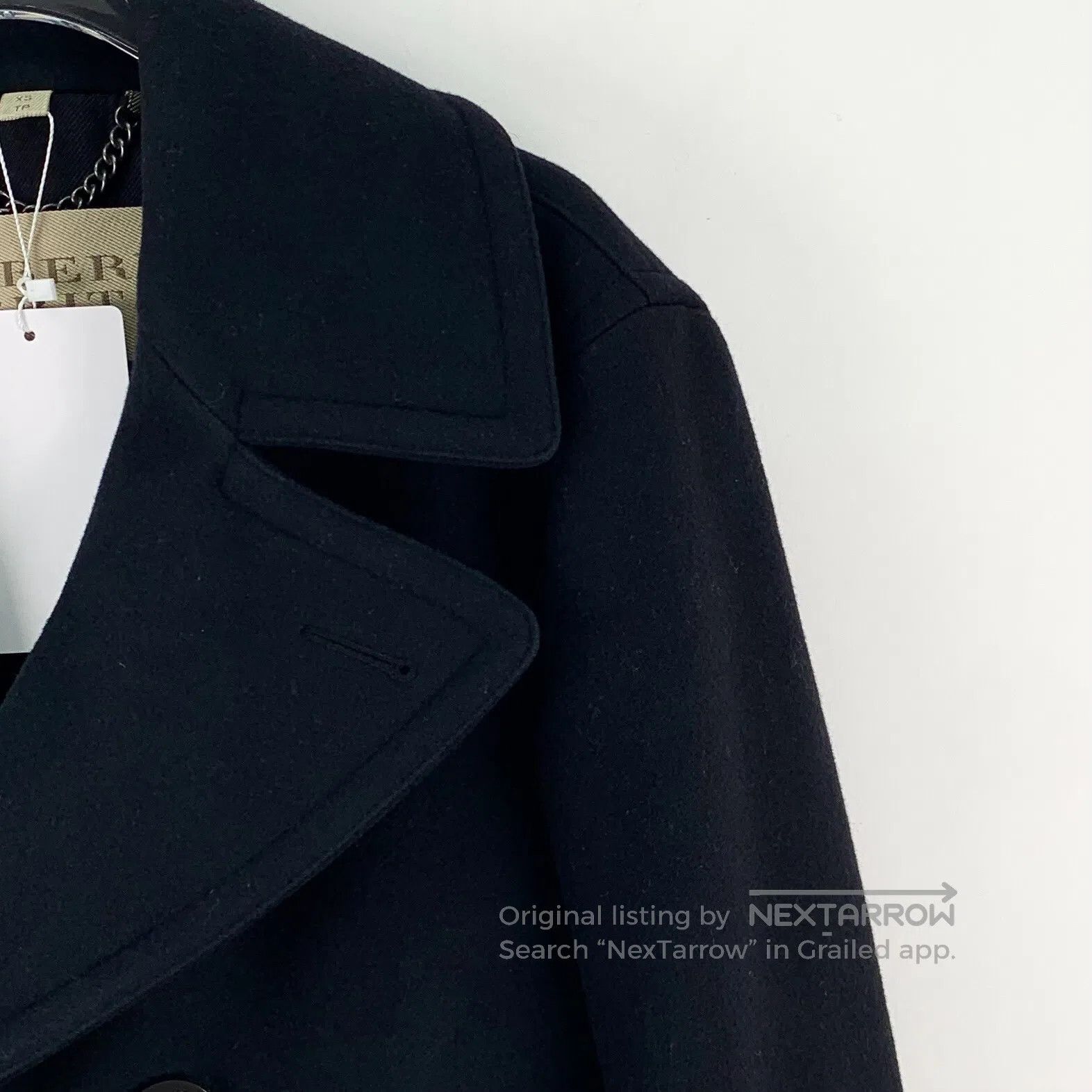 Burberry Burberry Black Wool Notched Collar Double-breasted Long Sl Size US XS / EU 42 / 0 - 3 Thumbnail