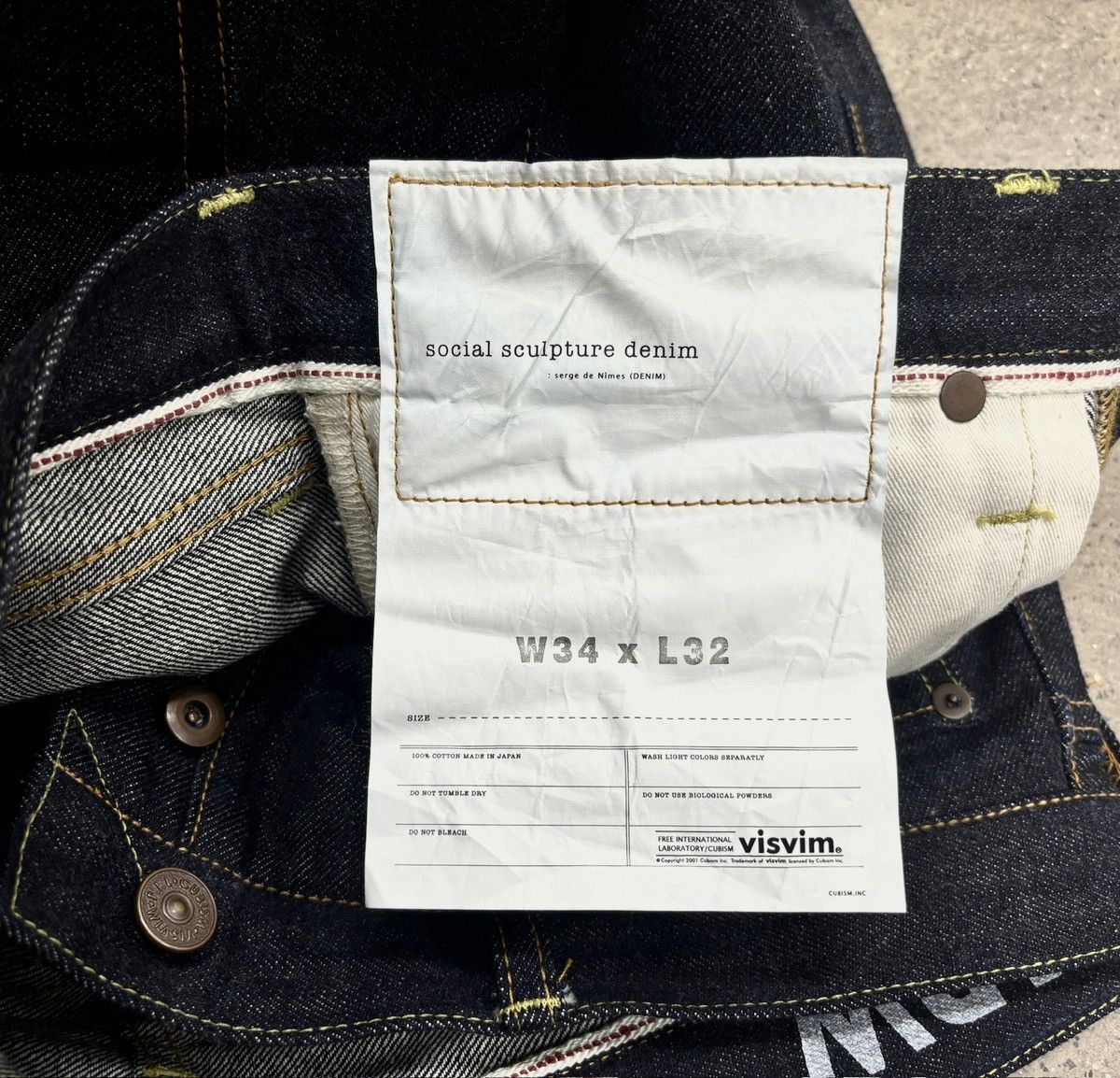 Visvim Visvim 23aw Social Sculpture 01 Raw 01RW Jeans，W34L32 Size US 34 / EU 50 - 12 Thumbnail
