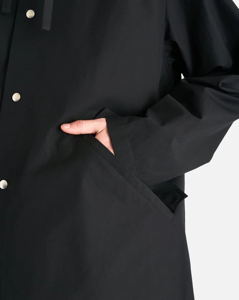 Jil Sander o1s1v1r1oon0925 Water Repellent Cotton Logo Parka in Black Size US S / EU 44-46 / 1 - 5 Thumbnail