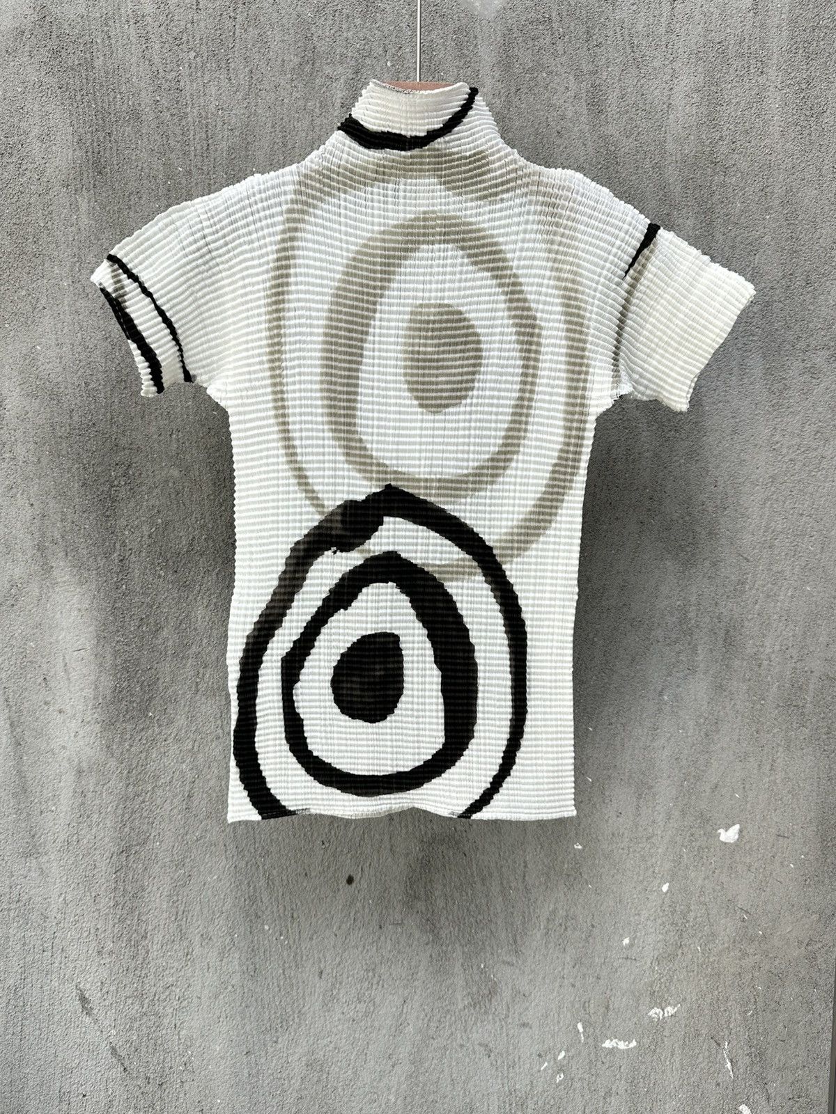 Issey Miyake × Vintage Ink-wash circular pleated top Size M / US 6-8 / IT 42-44 - 2 Thumbnail