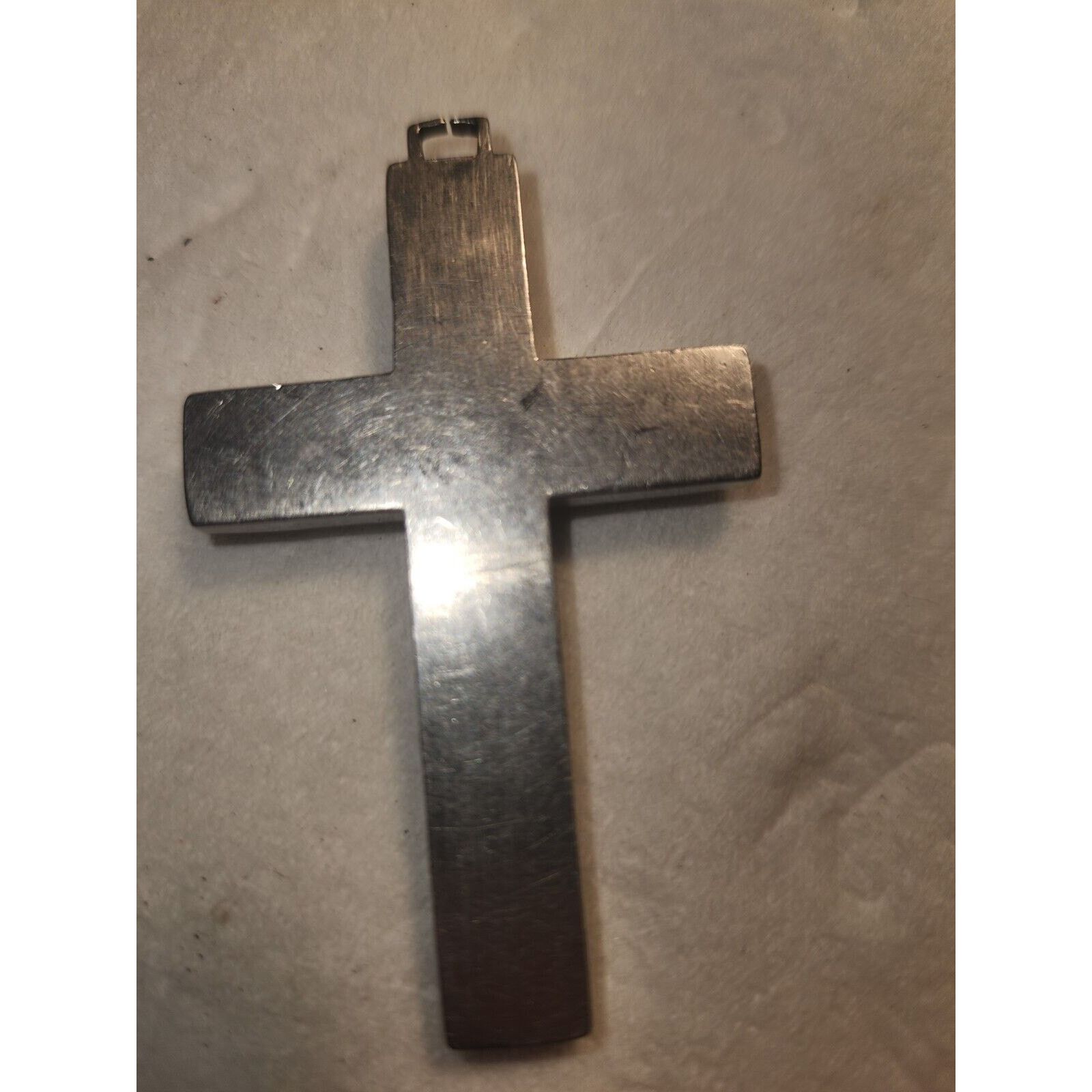 Other 2.5 Inch Silver Tone Cross Pendant With Clear Stones Size ONE SIZE - 4 Thumbnail